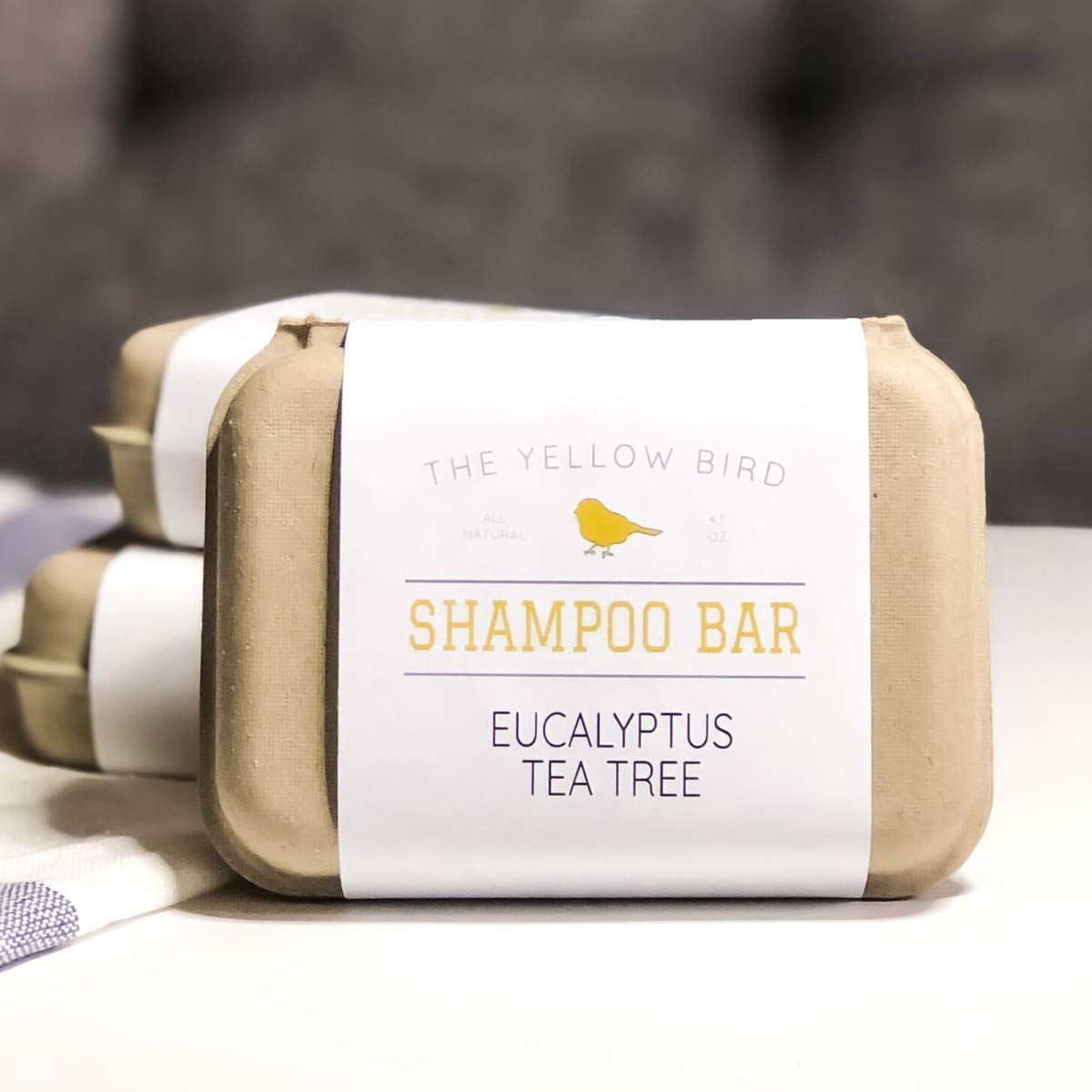 The Yellow Bird Eucalyptus Tea Tree Shampoo Bar — All Natural, Sulfate-Free, Vegan, Zero-Waste