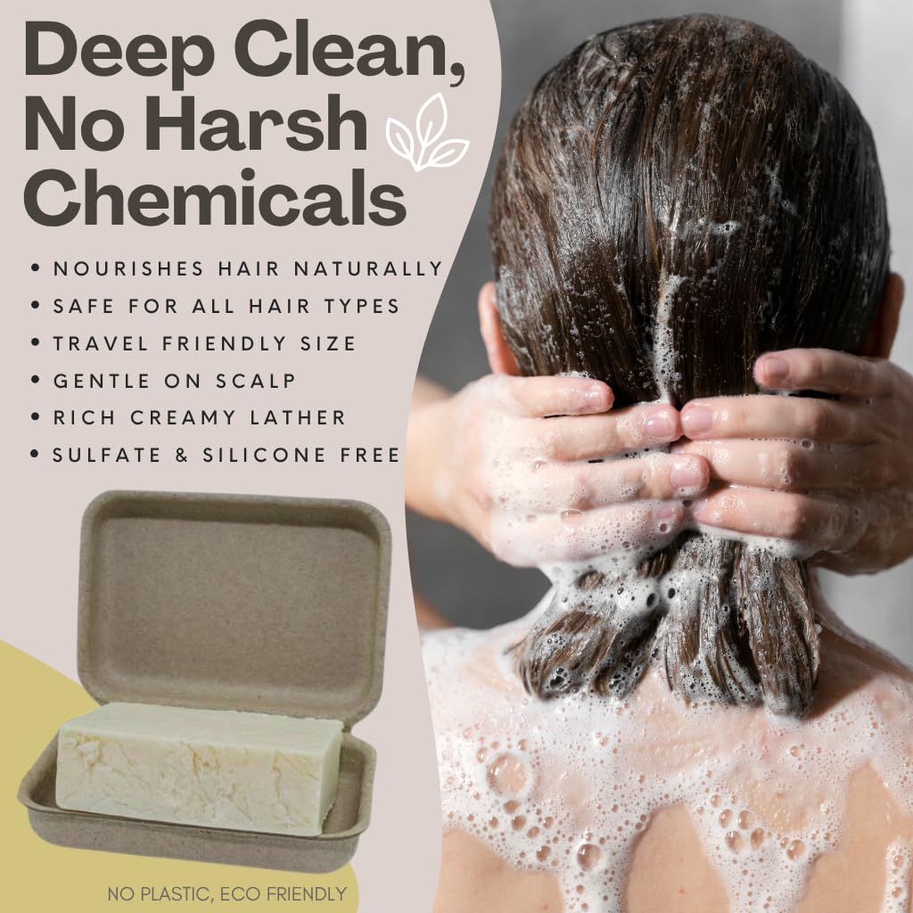 The Yellow Bird Eucalyptus Tea Tree Shampoo Bar — All Natural, Sulfate-Free, Vegan, Zero-Waste