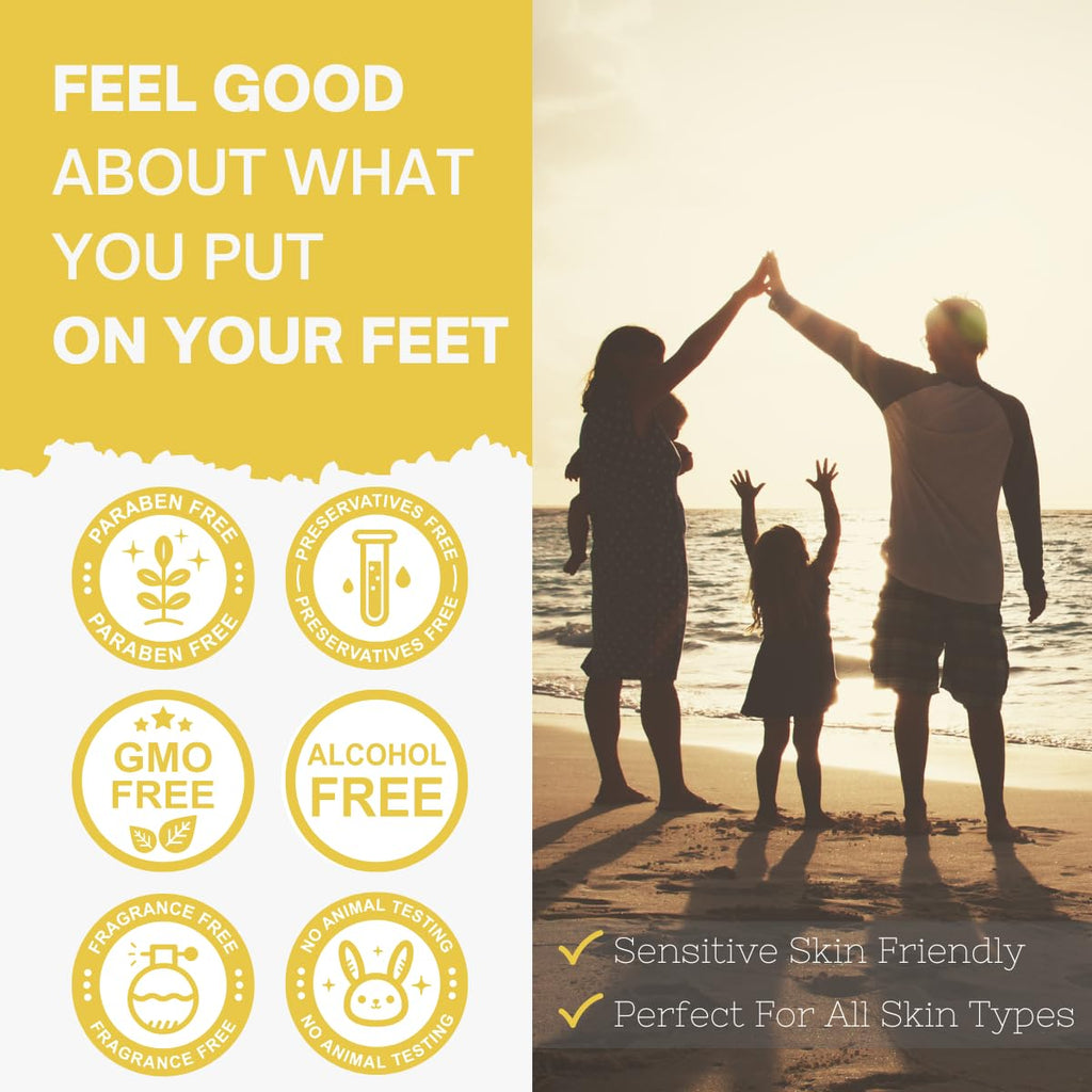 The Yellow Bird Foot Cream - 2 Pack Travel Size | Natural Dry Feet Balm with Tea Tree & Peppermint