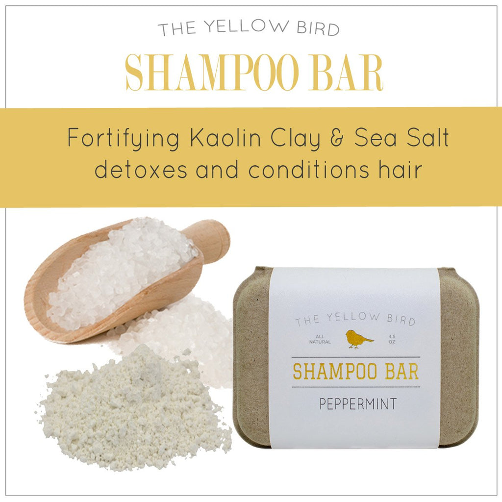 The Yellow Bird Solid Bar Shampoo Soap – Grapefruit, Rosemary & Lavender | Mild, Sulfate-Free Hair Care