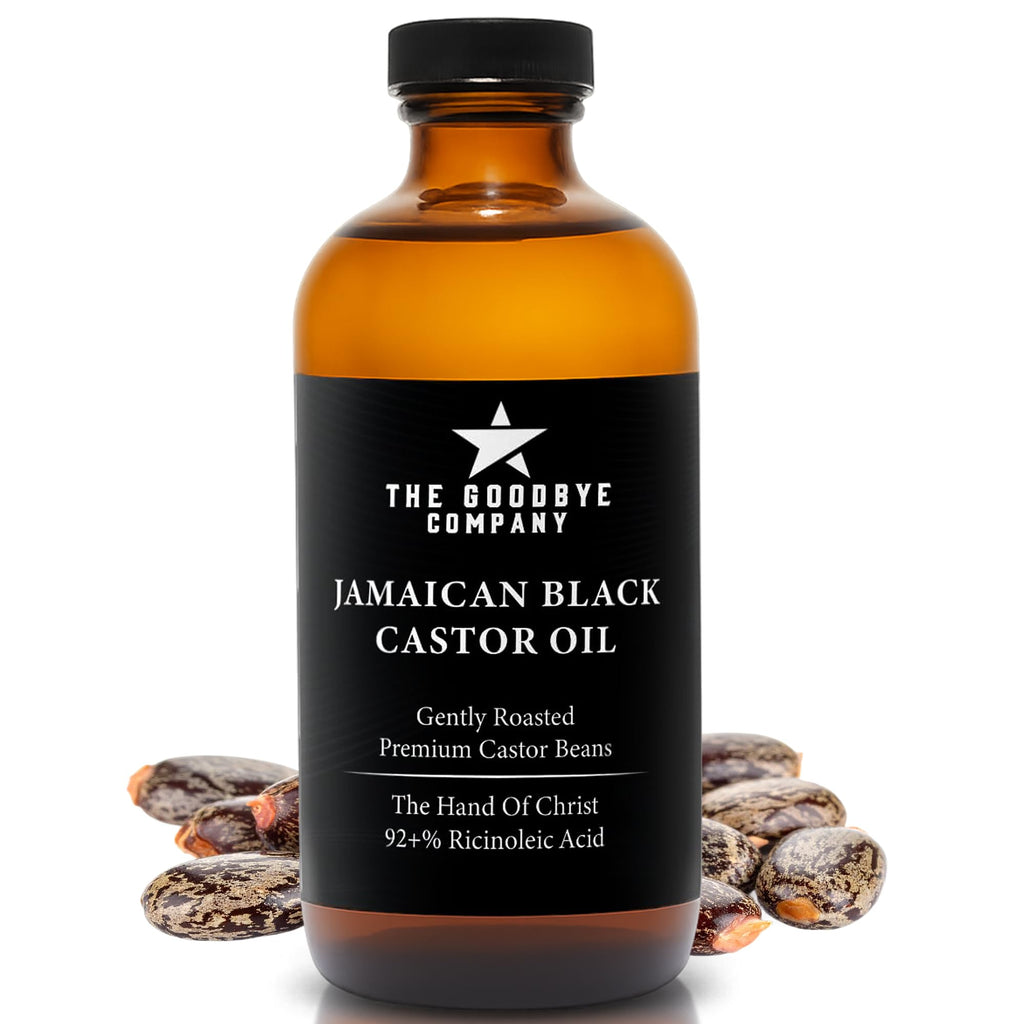 The Goodbye Company Black Castor Oil for Hair Growth – Organic, Cold-Pressed & Hexane-Free, 450mL Glass Bottle