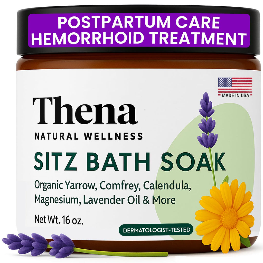 THENA Natural Wellness Organic Sitz Bath Soak for Postpartum Care | Postpartum Essentials
