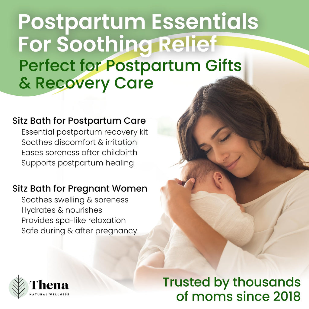 THENA Natural Wellness Organic Sitz Bath Soak for Postpartum Care | Postpartum Essentials