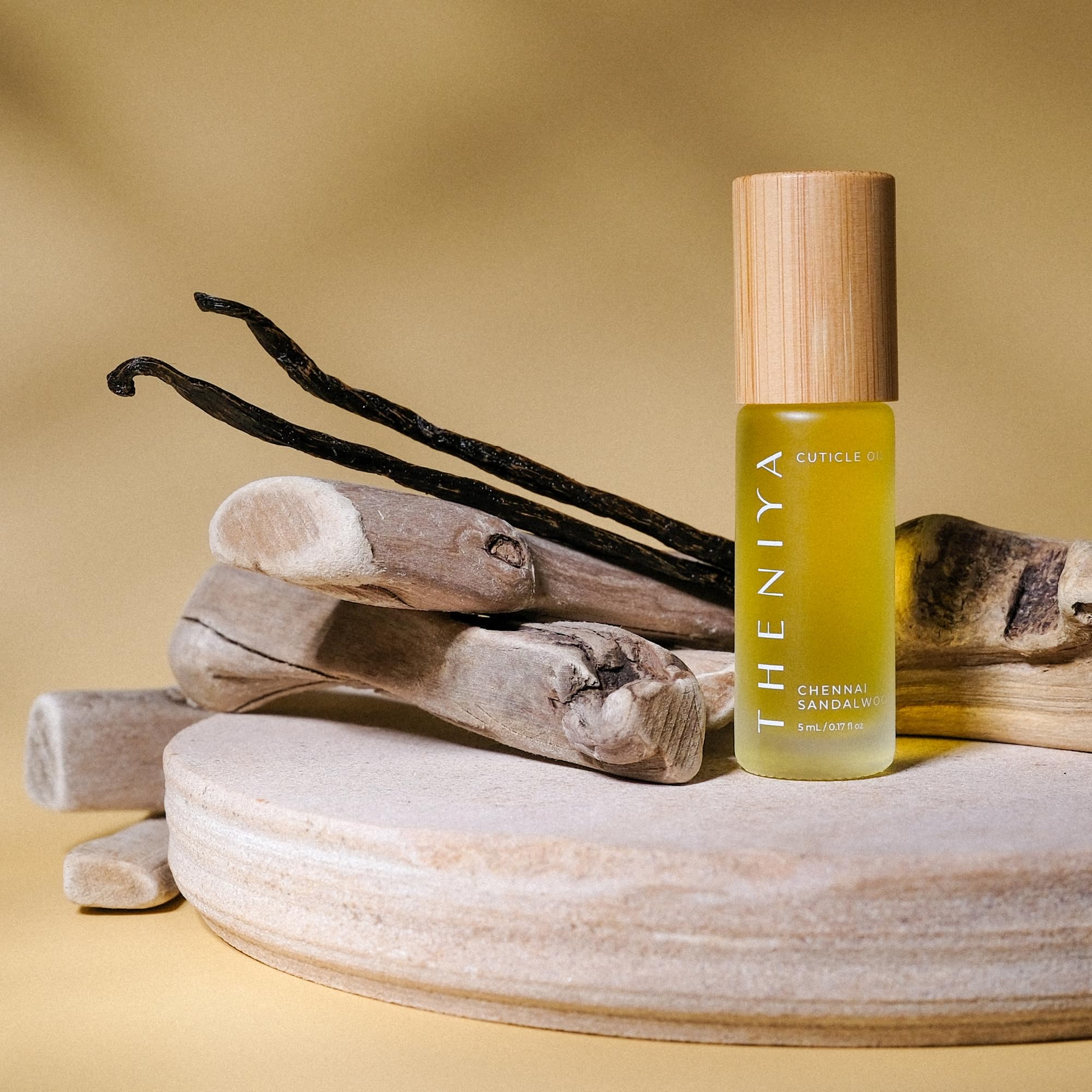 Theniya Cuticle Oil for Nail Strengthening & Growth – 5mL Roll-On, Vegan, Organic Formula with Jojoba & Vitamin E | 3 Signature Fragrances