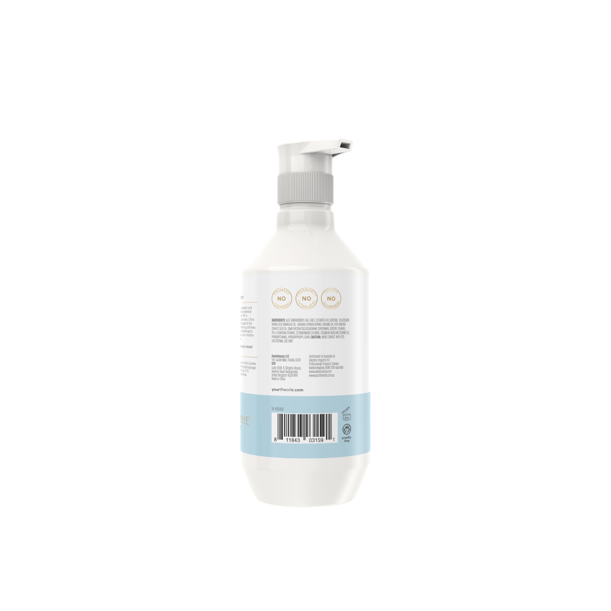 Theorie Pure Ultra Gentle Hypoallergenic Conditioner – Fragrance-Free, Plant-Based & Vegan | 400mL