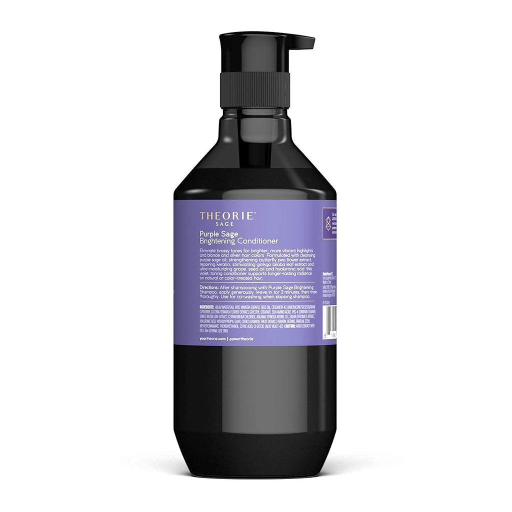 Theorie Purple Sage Brightening Conditioner – Blonde & Silver Hair, Anti-Brass Formula (800mL)