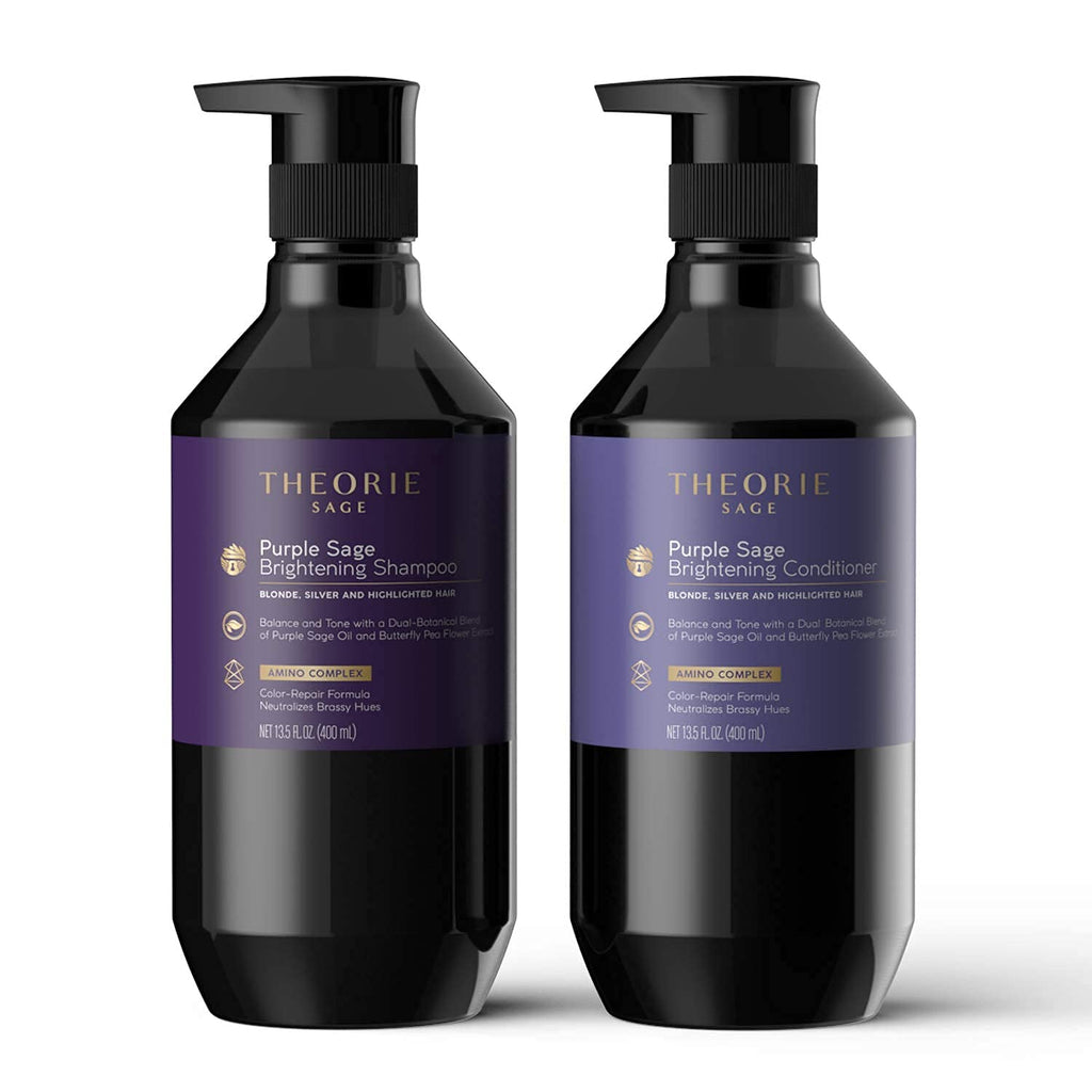 Theorie Purple Sage Brightening Conditioner – Blonde & Silver Hair, Anti-Brass Formula (800mL)