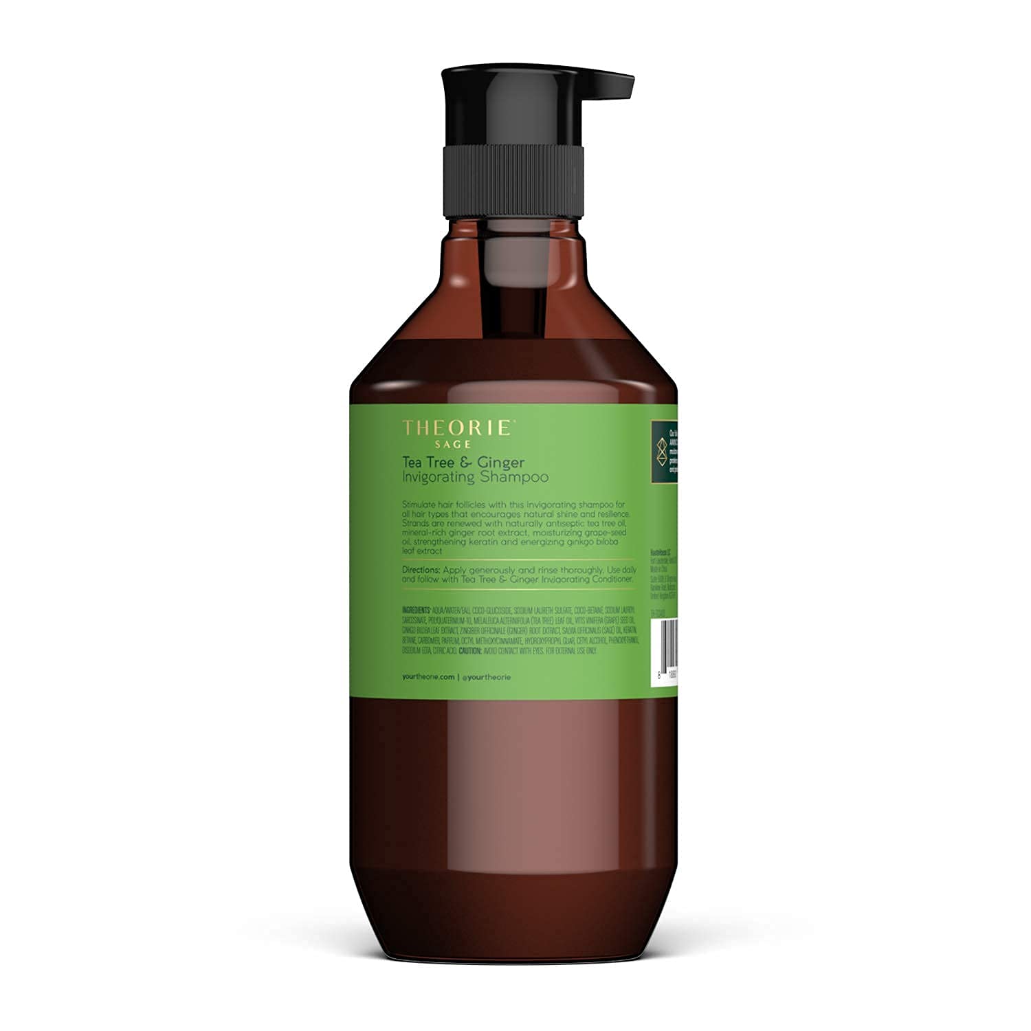 Theorie Tea Tree & Ginger Invigorating Shampoo | Color-Safe, Keratin-Friendly | 800mL