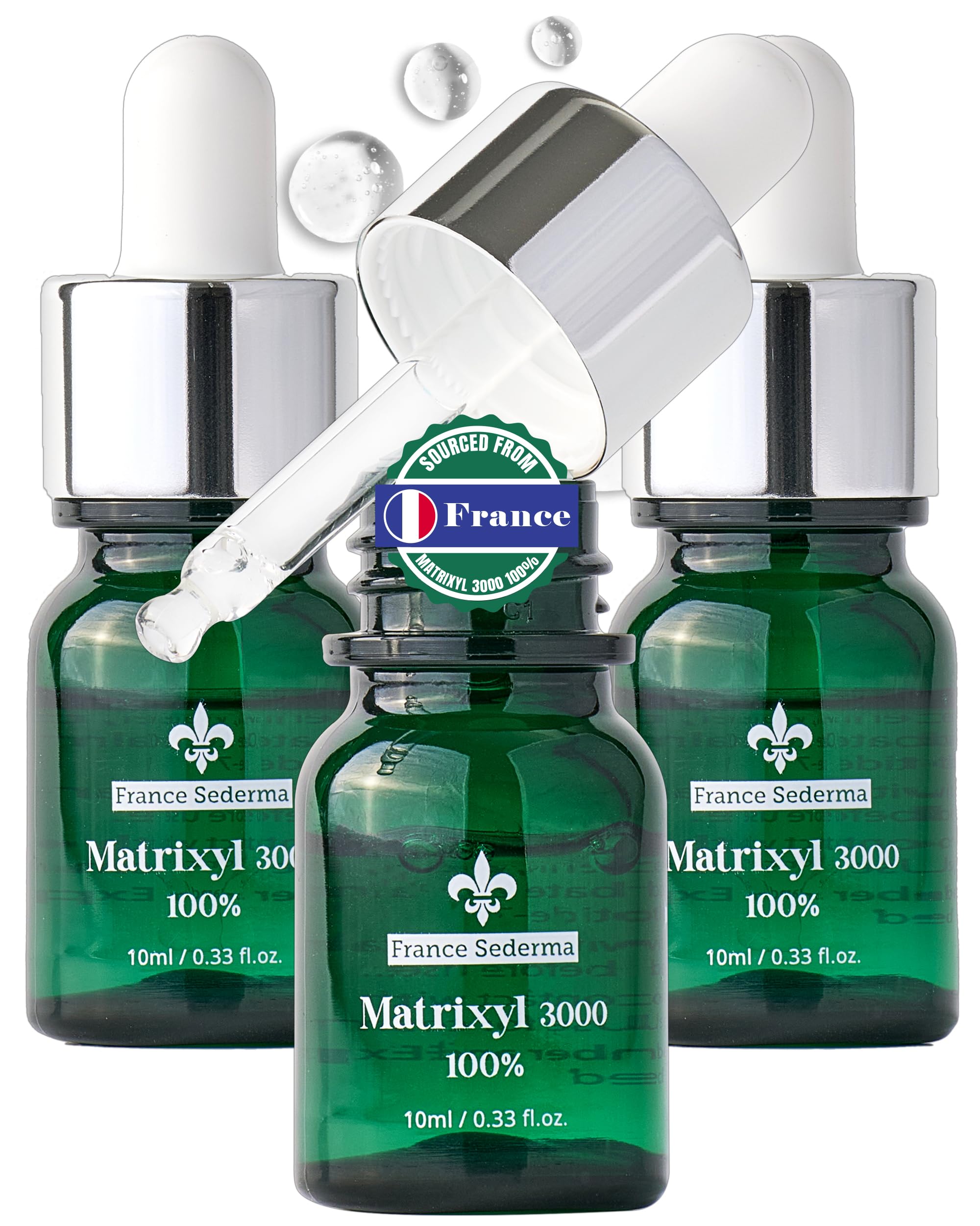 THEPURI Matrixyl 3000 100% Serum Skincare – Pure Peptide Complex Anti-Aging Ampoule 3-Pack (10ml Each)
