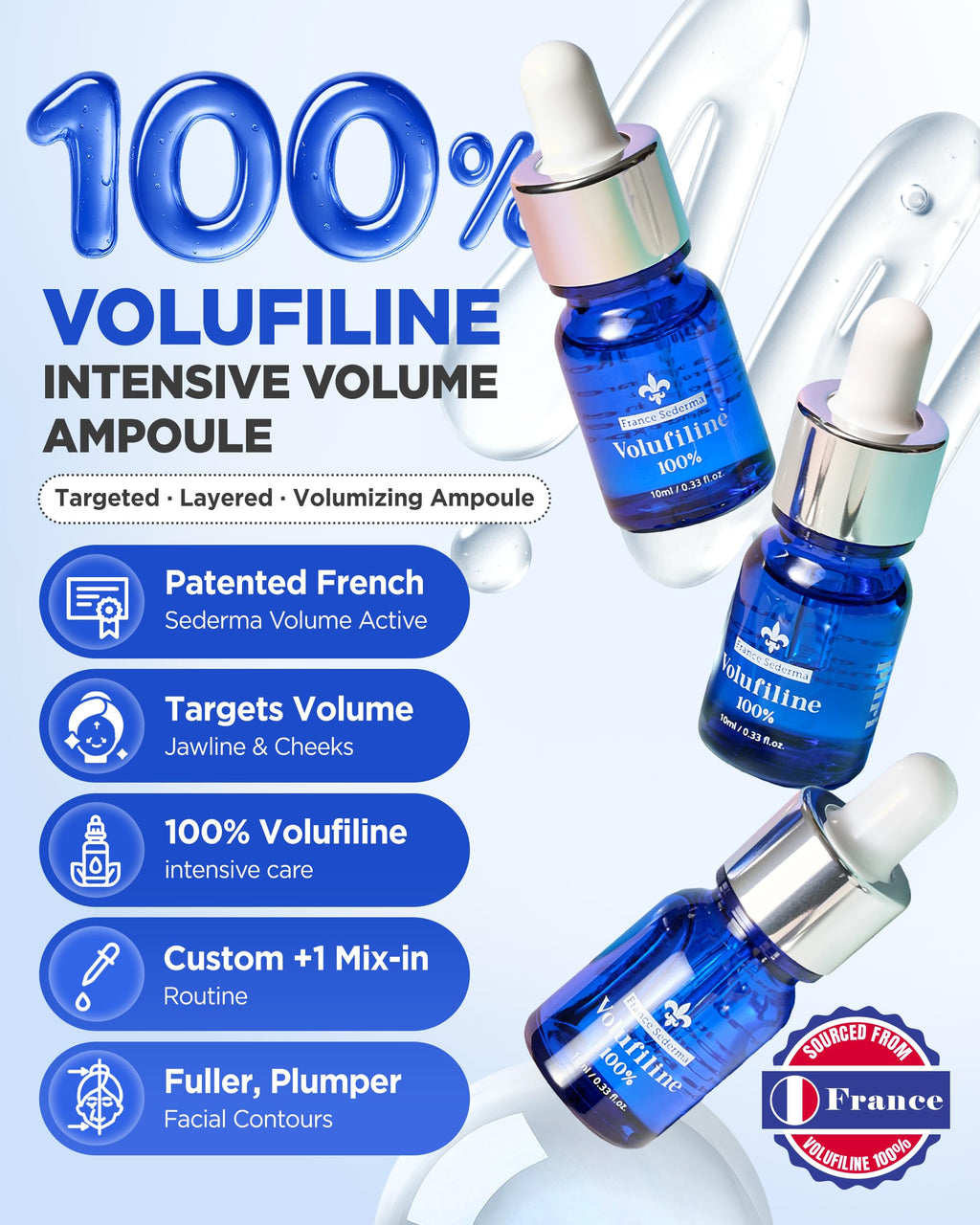 THEPURI Volufiline Booster Serum 3-Pack (30ml) – Plump-Looking Skin