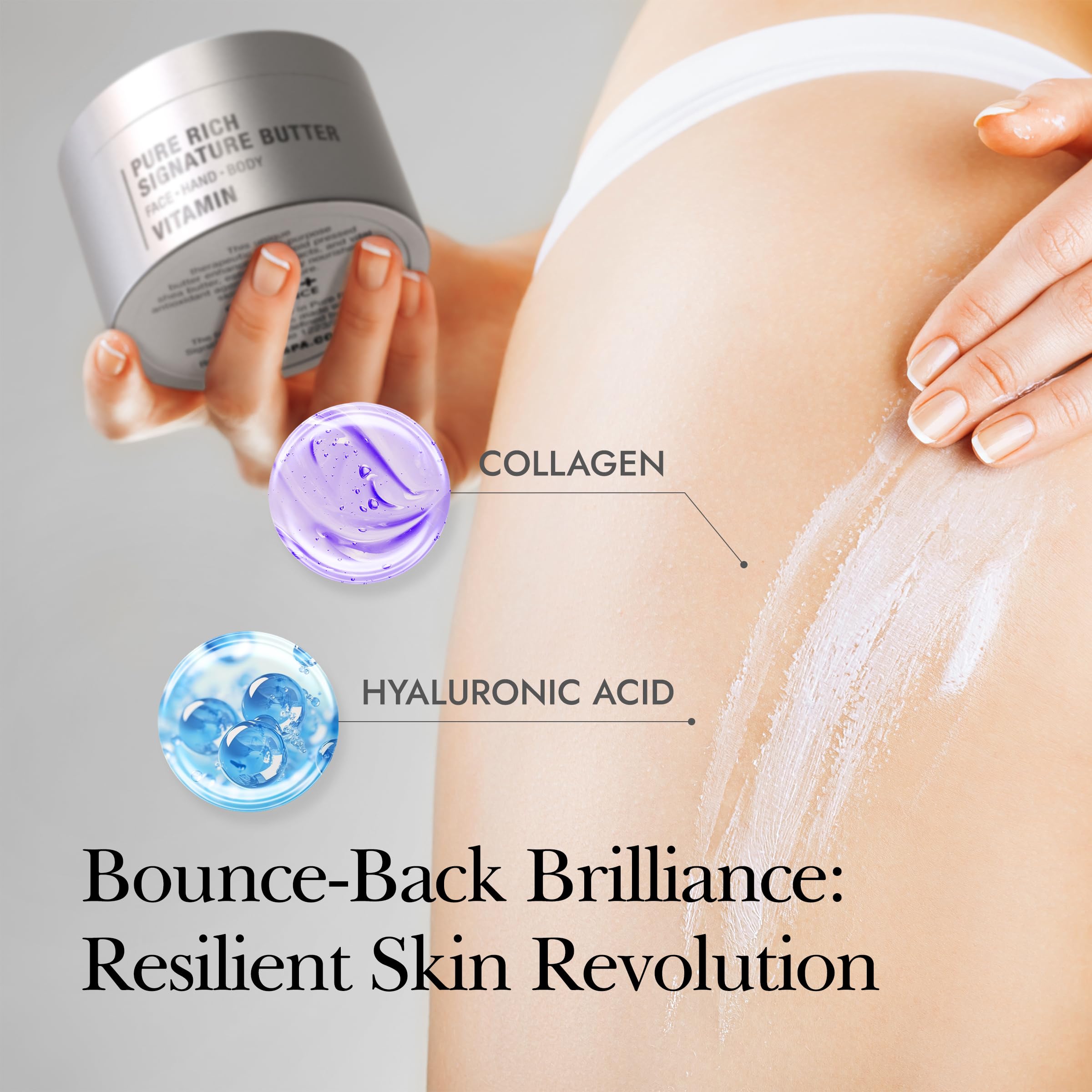 THERAPISPA Moisturizing Body Butter – Rich Shea, Ceramides, Collagen & Vitamin B5 (Gold, 7.0 oz)