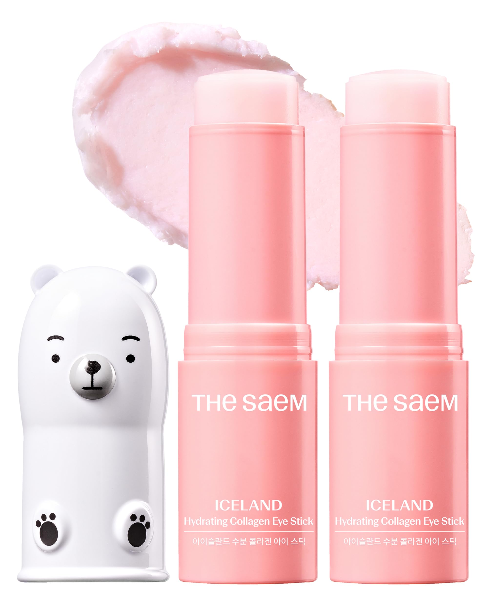 THESAEM Iceland Hydrating Collagen Eye Stick 2 Pack (0.38 oz Each) – Rose Scent