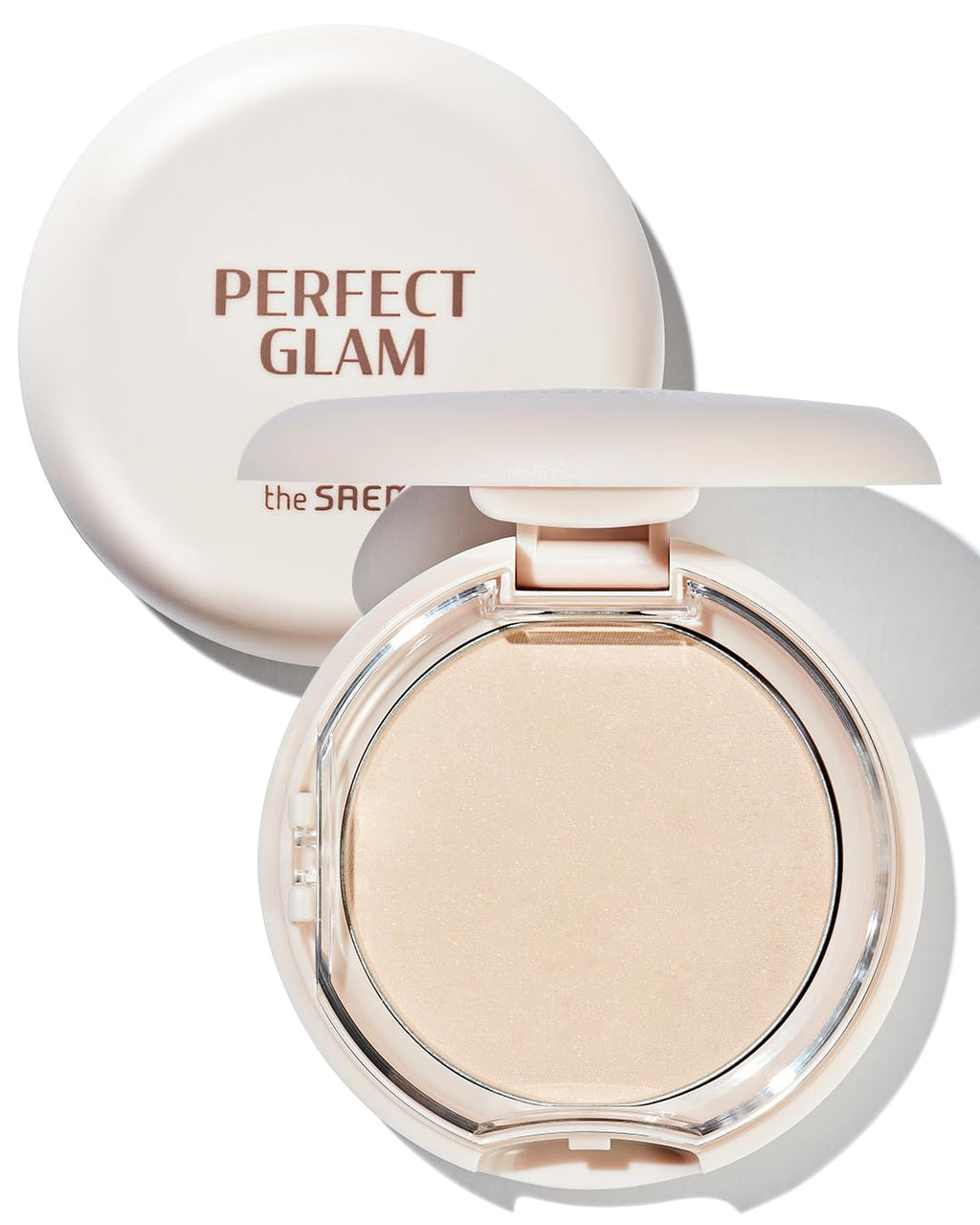 THESAEM Perfect Glam Glow Pact – Illuminating Face Powder with Colorful Pearls