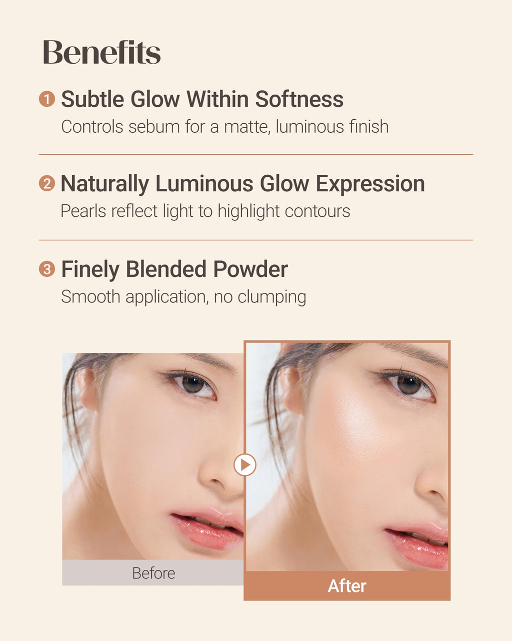 THESAEM Perfect Glam Glow Pact – Illuminating Face Powder with Colorful Pearls