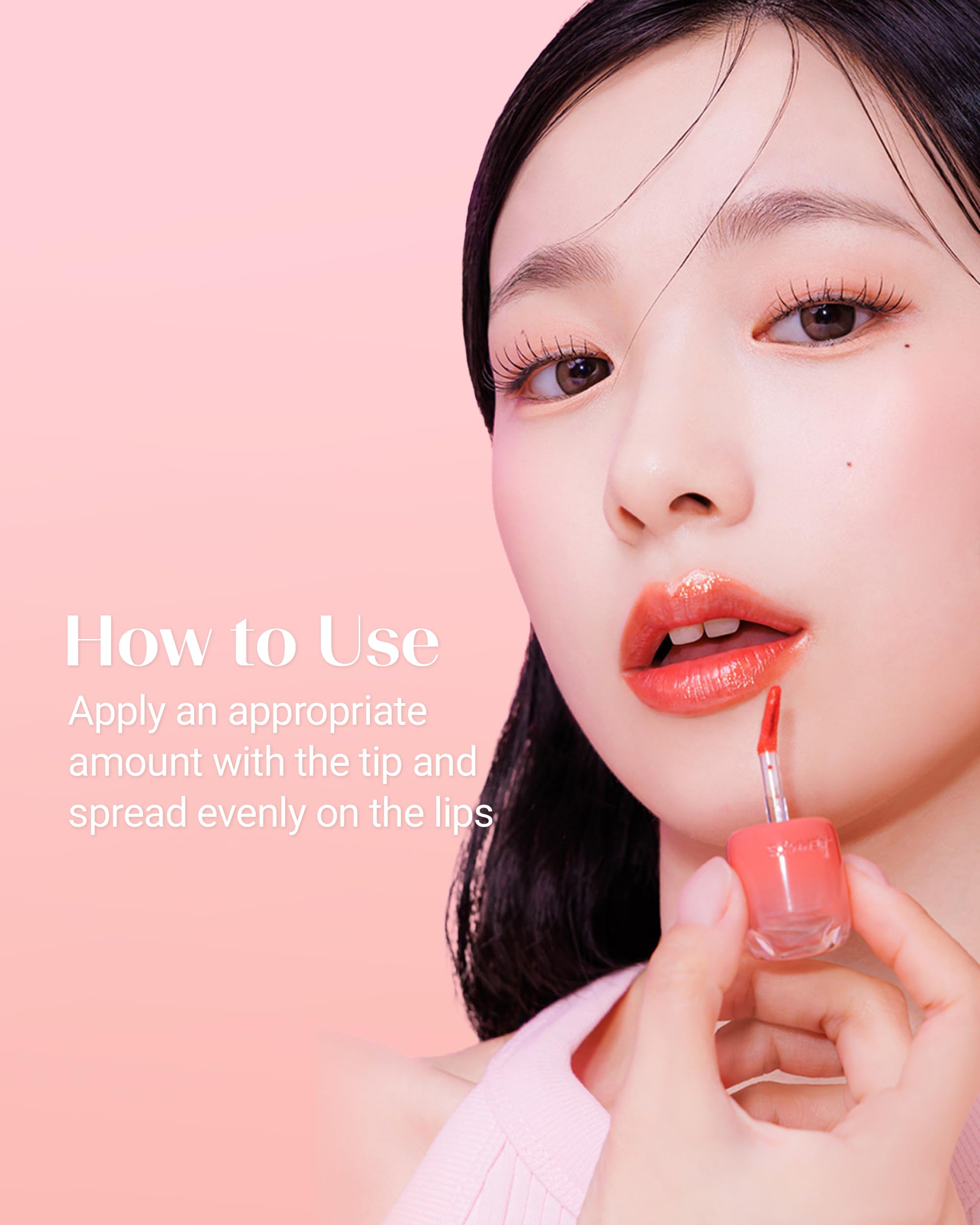 THESAEM Saemmy's Ade Shot Tint - Water Gel Lip Stain with Plump Gloss Finish (01 Grapefruit Honey)