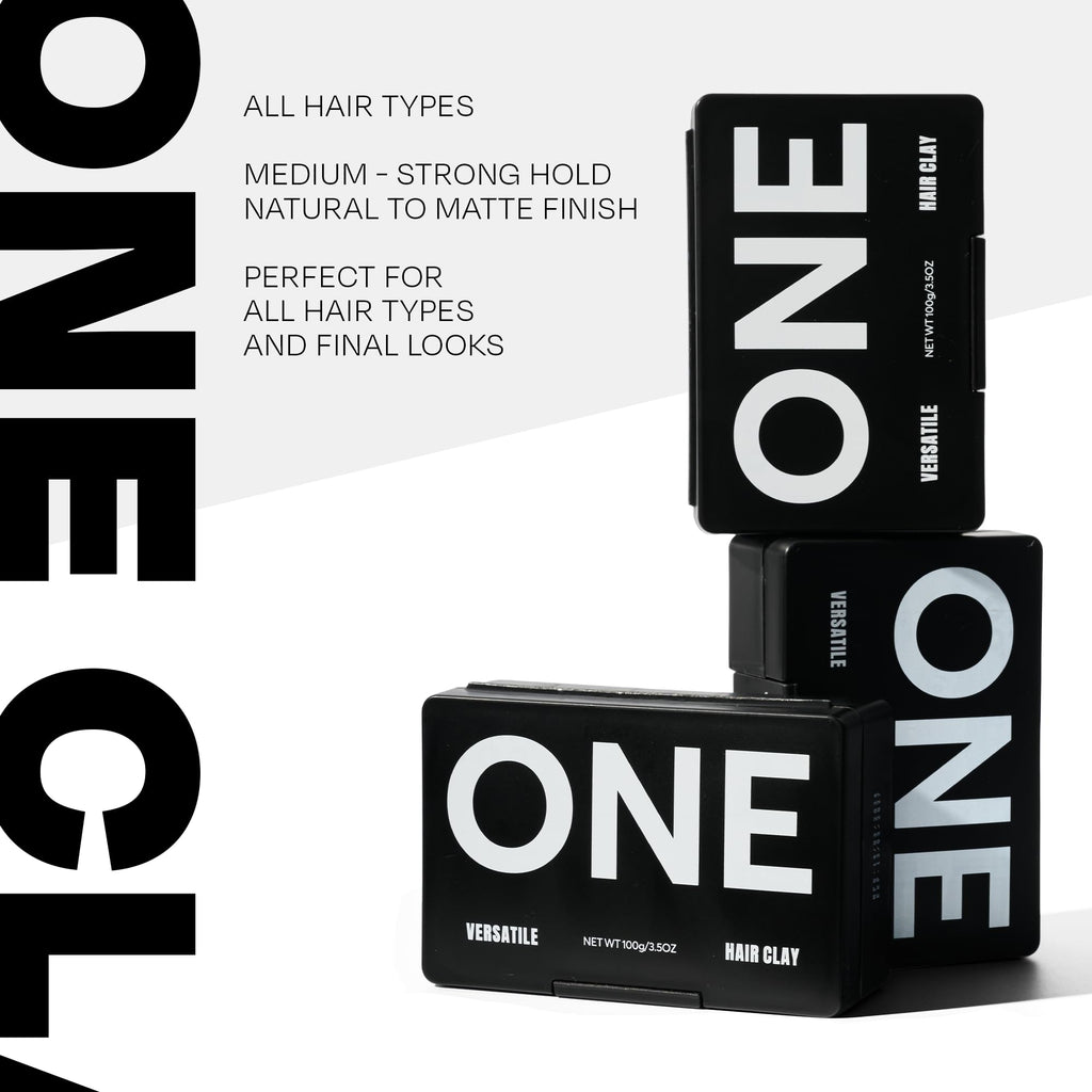 THESALONGUY ONE Hair Clay for Men — 3-in-1 Styling Cream, Clay & Pomade (3.5 oz)