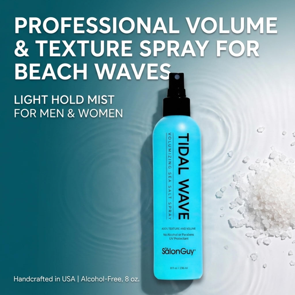 THESALONGUY Tidal Wave Sea Salt Hair Spray – Volume, Texture & Beachy Waves | Matte Finish, Light Hold | Alcohol-Free | 8 oz