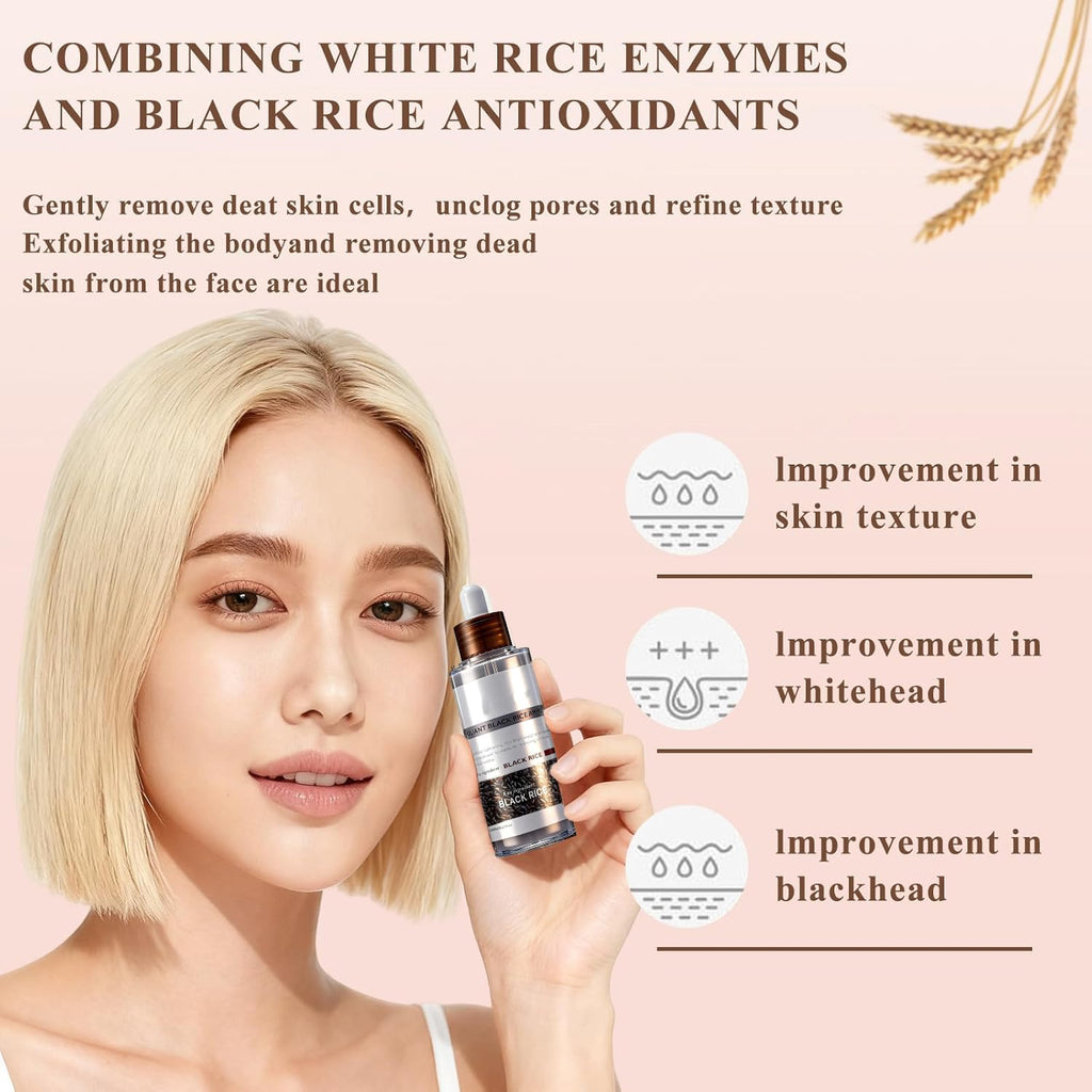 THESHYING Rice Peel Shot Glow Duo — Gentle Dual-Rice Exfoliation & Deep Hydration for All Skin Types | 6.76 fl oz (2 × 3.38 oz)