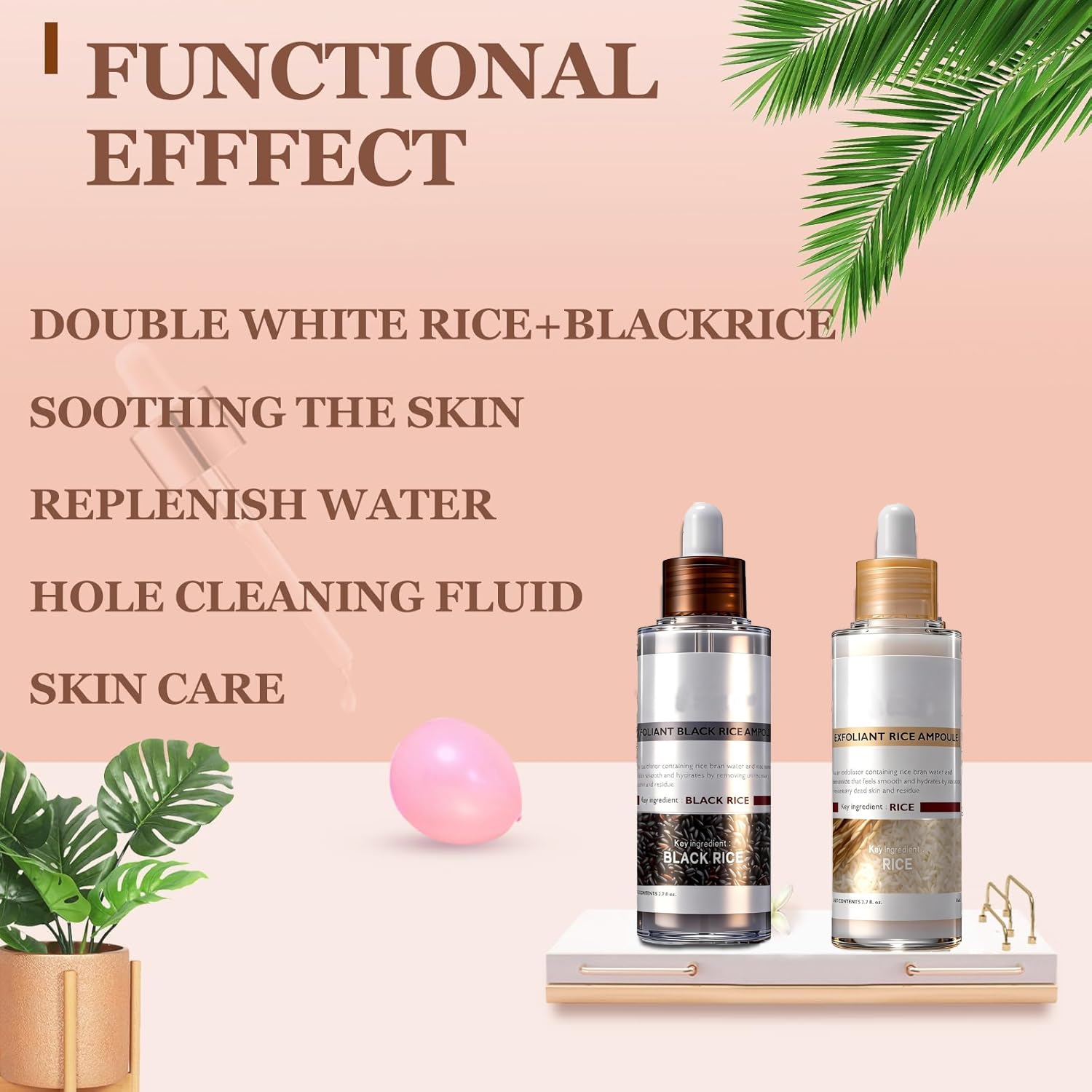 THESHYING Rice Peel Shot Glow Duo — Gentle Dual-Rice Exfoliation & Deep Hydration for All Skin Types | 6.76 fl oz (2 × 3.38 oz)