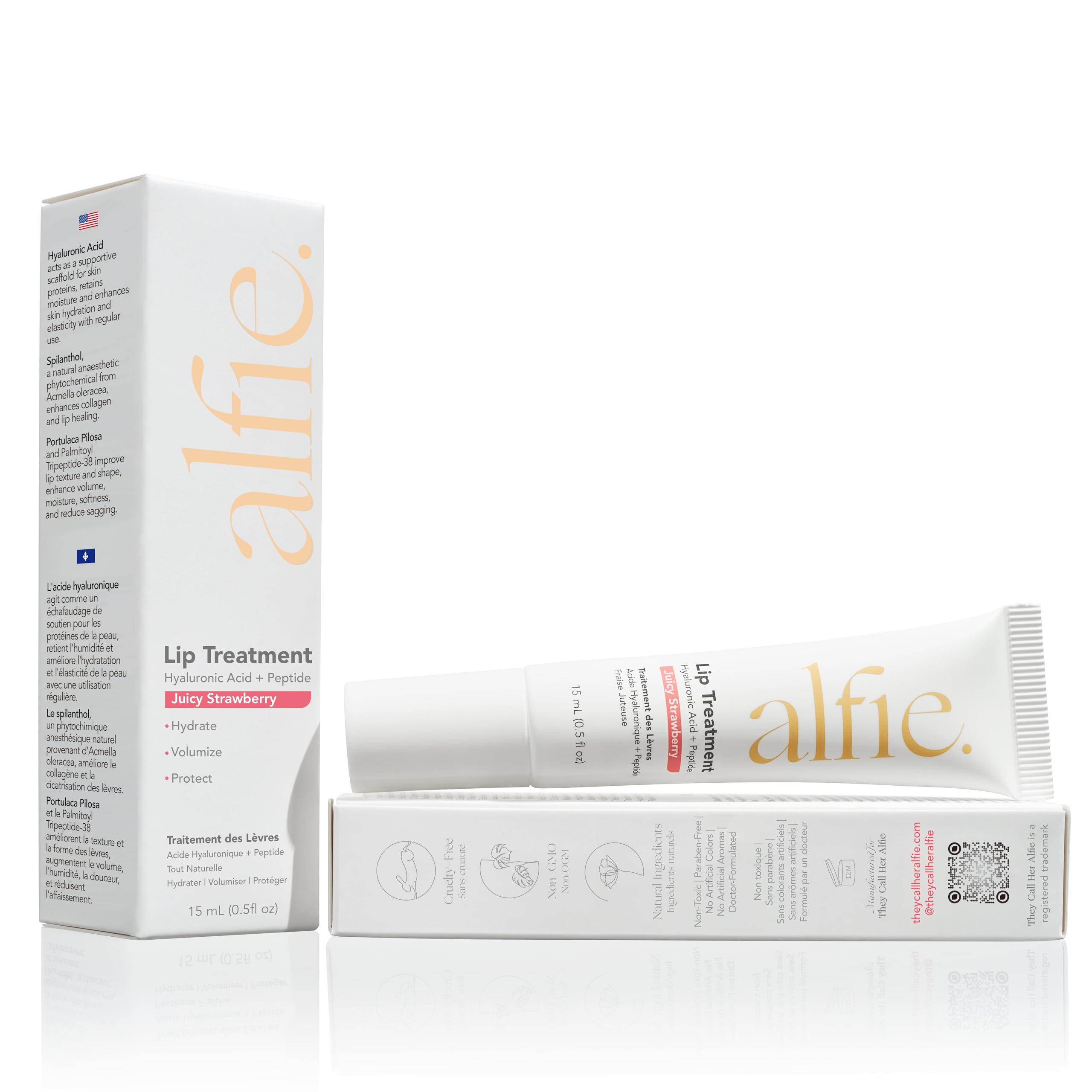 They Call Her Alfie Hyaluronic Lip Booster – Strawberry Flavor (15ml) | Lip Plumper & Moisturizer