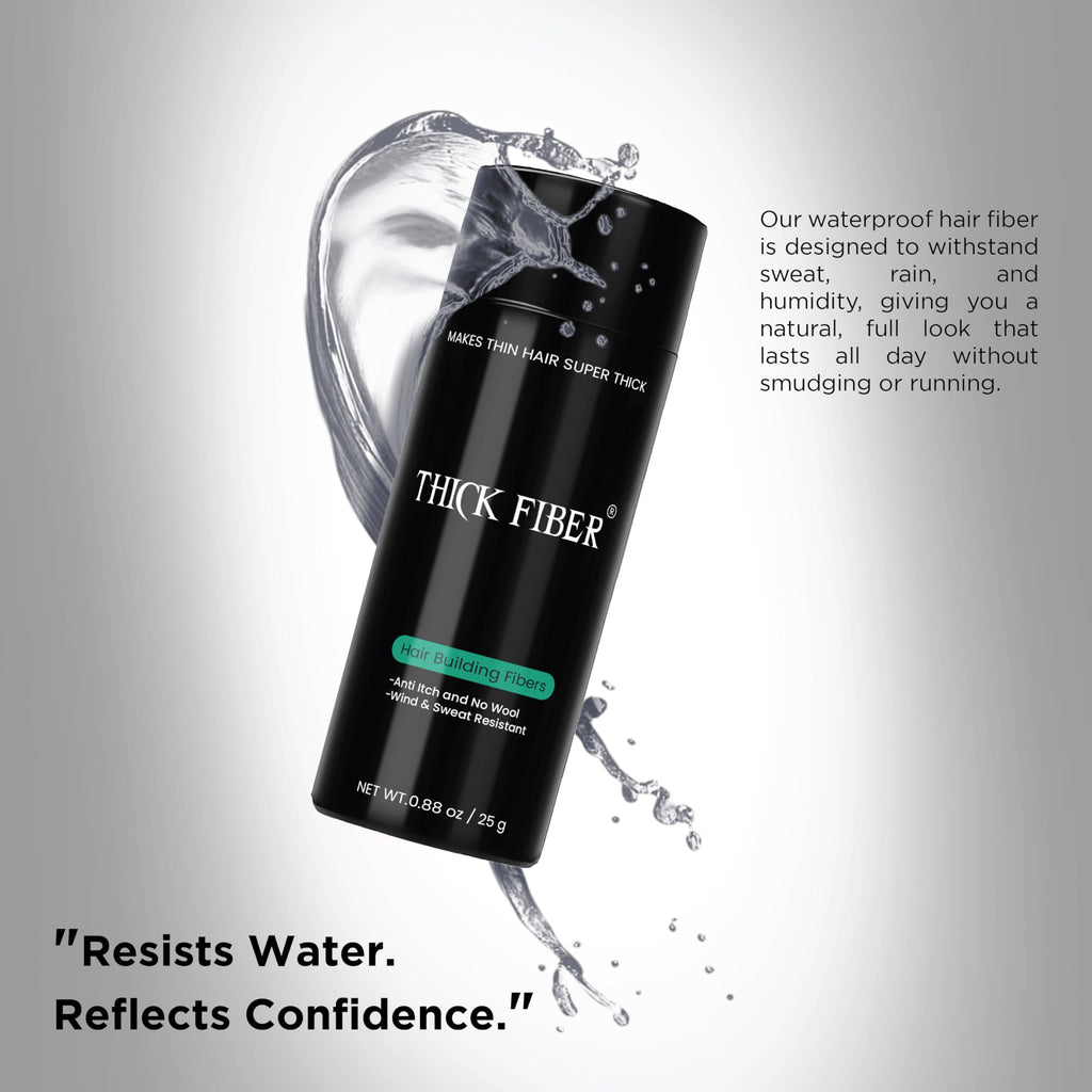 THICK FIBER Hair Fibers for Thinning Hair & Bald Spots (Dark Brown, Pack of 3) – 25g Bottle