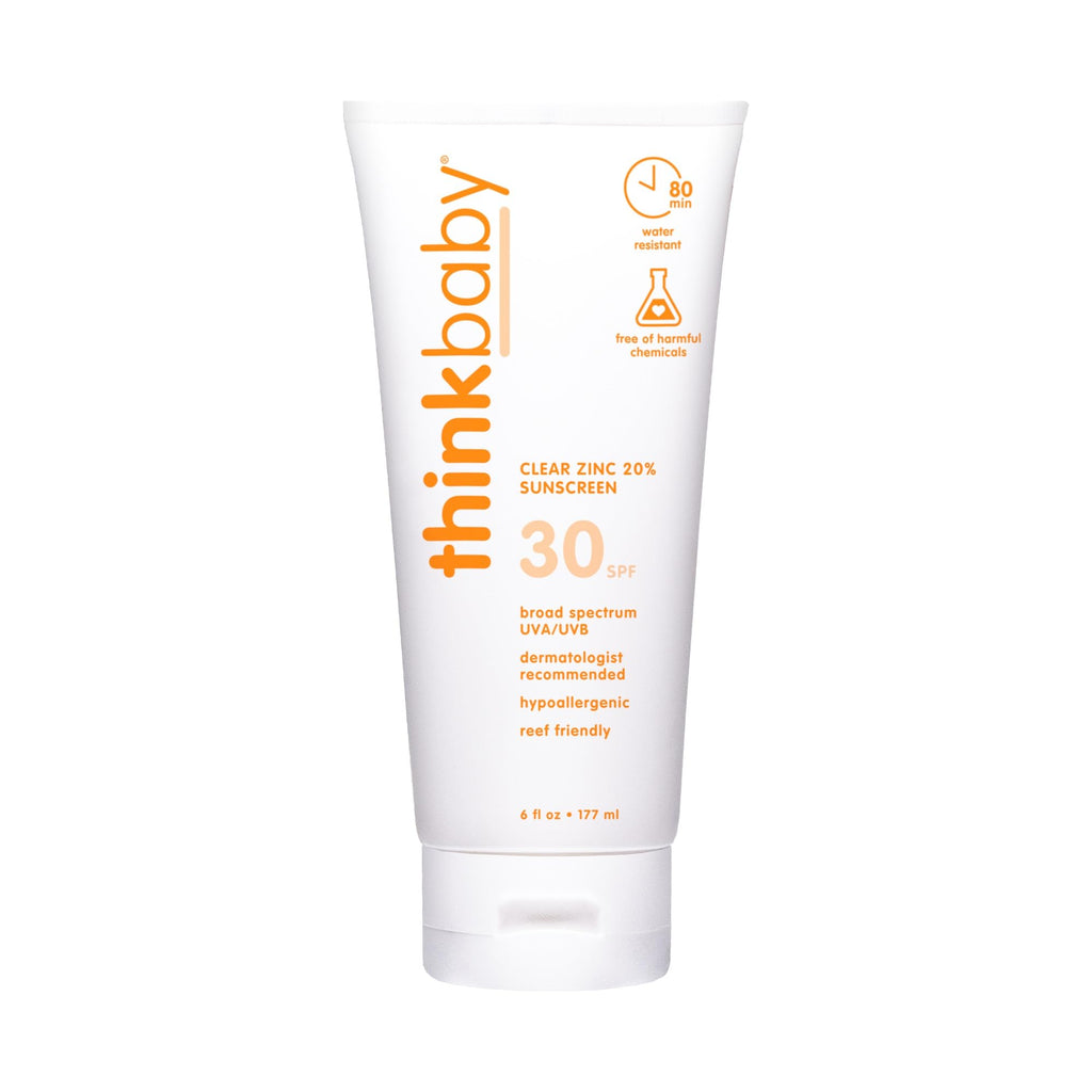 Thinkbaby Mineral Sunscreen SPF 30 – Clear Zinc Oxide Baby Sunscreen, 6oz | THINK