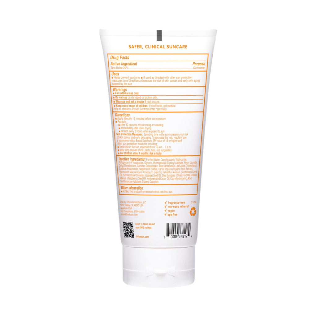 Thinkbaby Mineral Sunscreen SPF 30 – Clear Zinc Oxide Baby Sunscreen, 6oz | THINK