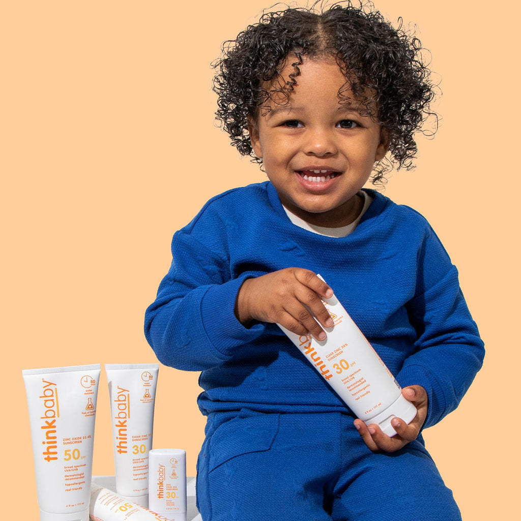Thinkbaby Mineral Sunscreen SPF 30 – Clear Zinc Oxide Baby Sunscreen, 6oz | THINK