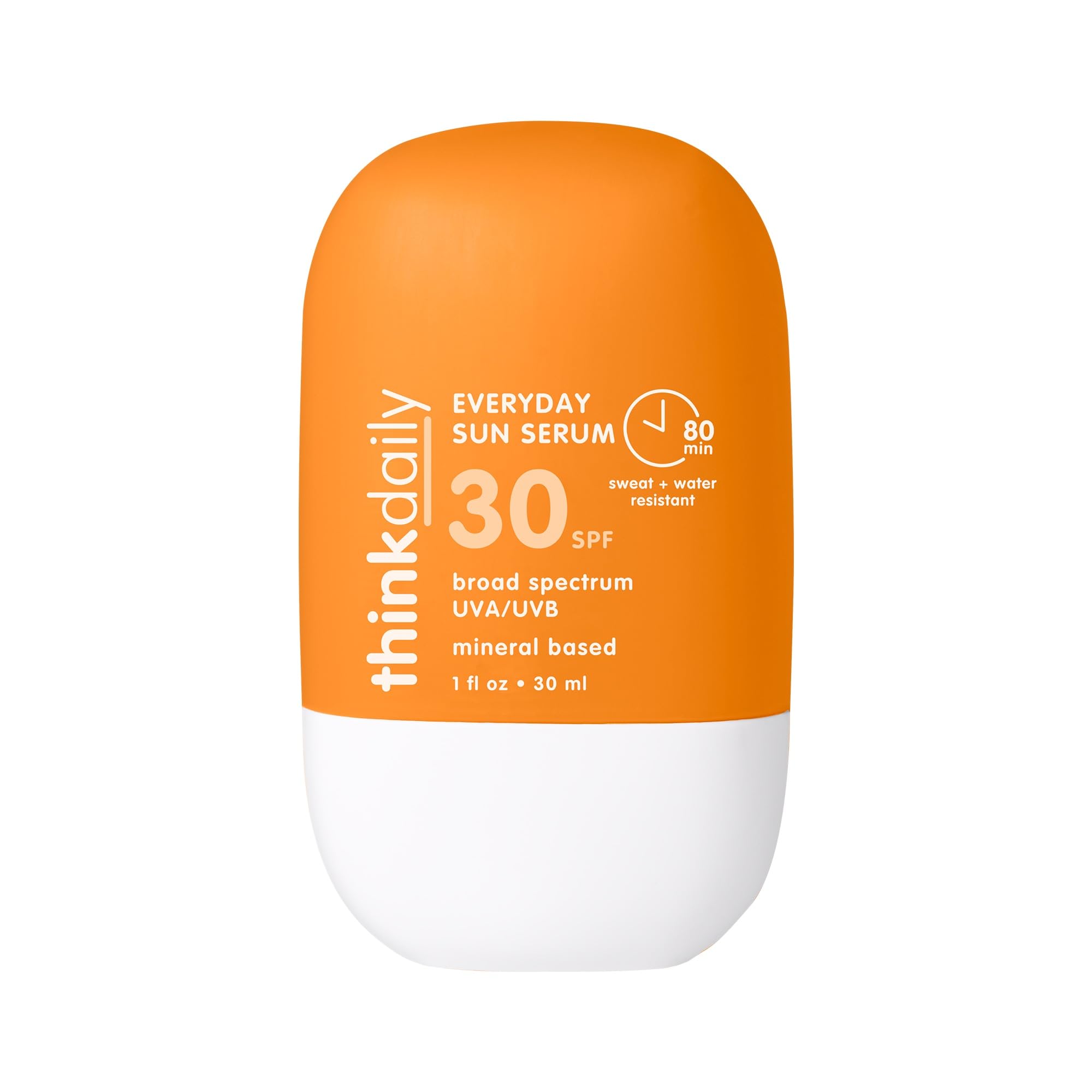 THINK Thinkdaily SPF 30 Sunscreen for Face – Mineral, Non-Sticky, Travel Size