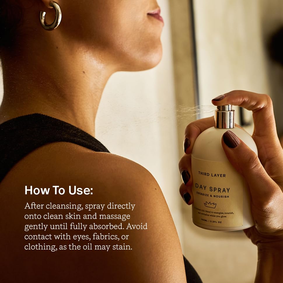 Third Layer Day Spray – Fast-Absorbing Skin & Body Oil with Jojoba, Moringa & Green Coffee