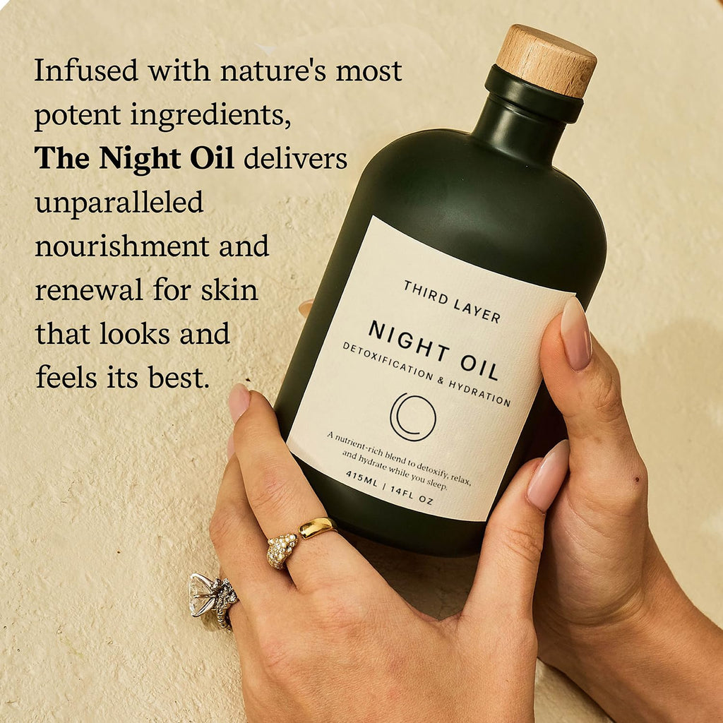 Third Layer Castor Oil Night Oil – 100% Organic, Cold-Pressed, Hexane-Free with Magnesium & Frankincense (14 oz)
