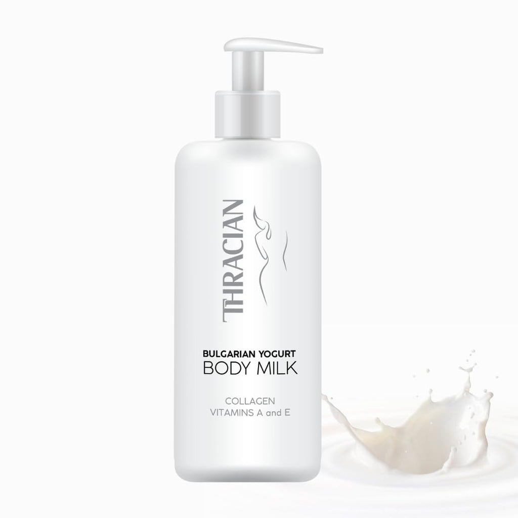 Thracian Bulgarian Yogurt Body Milk with Essential Oils — Hydrating, Non-Greasy Lotion for Sensitive & Dry Skin, 500 ml