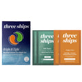 Three Ships Bright & Tight Biodegradable Eye Mask Set – 4-Pack for Depuffing & Firming Under-Eyes