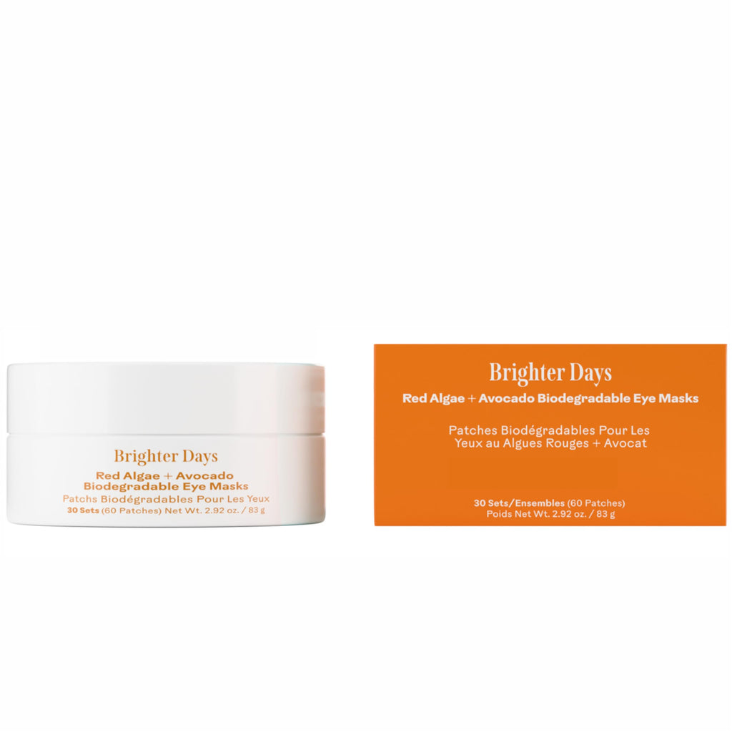 Three Ships Brighter Days Red Algae + Avocado Eye Masks - Depuff, Hydrate, Refresh Under-Eye Skin | Vegan & Cruelty-Free