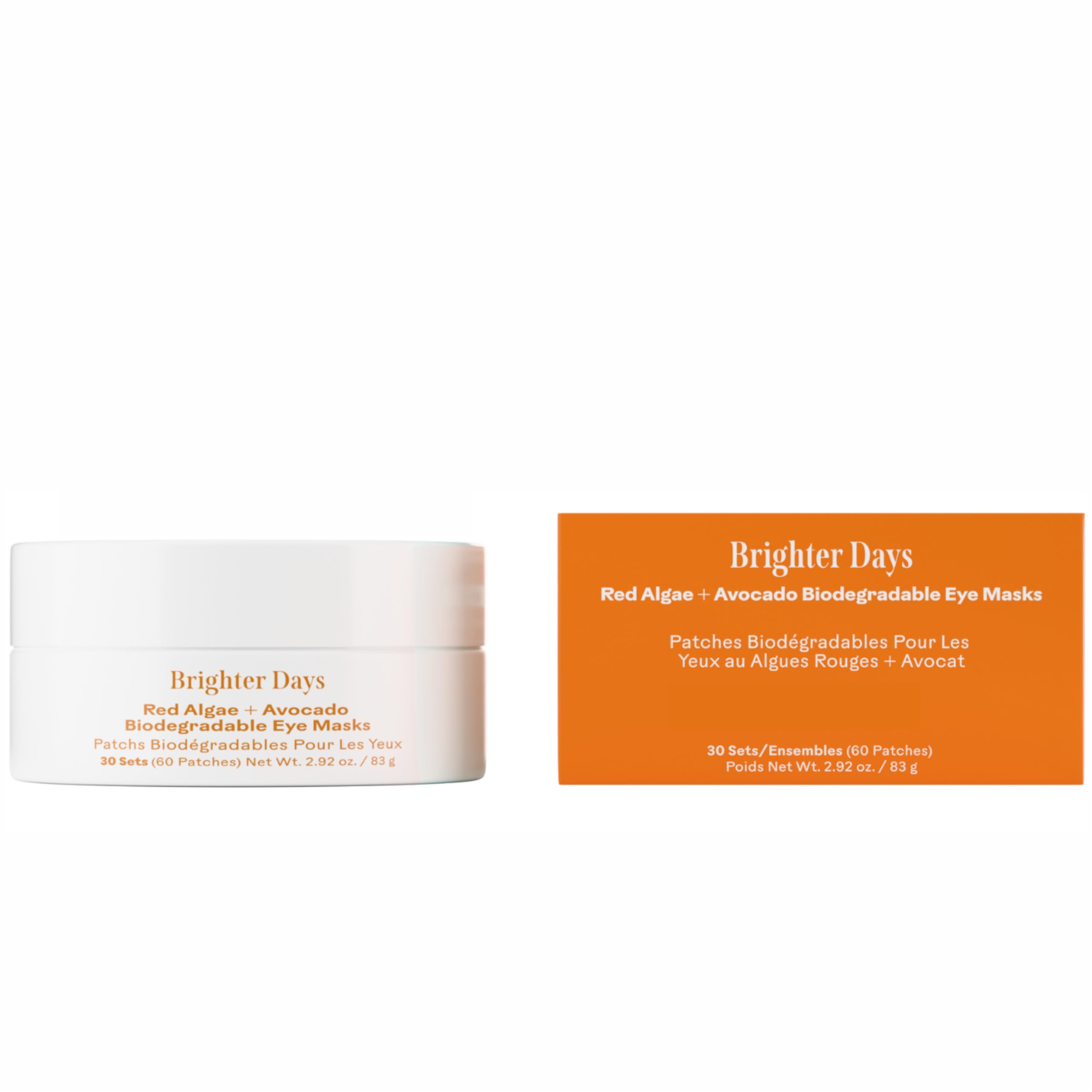 Three Ships Brighter Days Red Algae + Avocado Eye Masks - Depuff, Hydrate, Refresh Under-Eye Skin | Vegan & Cruelty-Free
