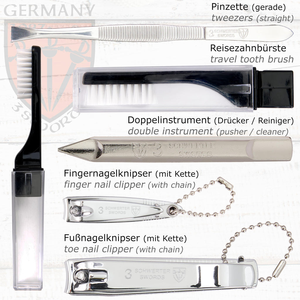 3 Swords Germany – 10-Piece Manicure & Pedicure Kit | Premium Nail Care Set in Gift Box (7797)