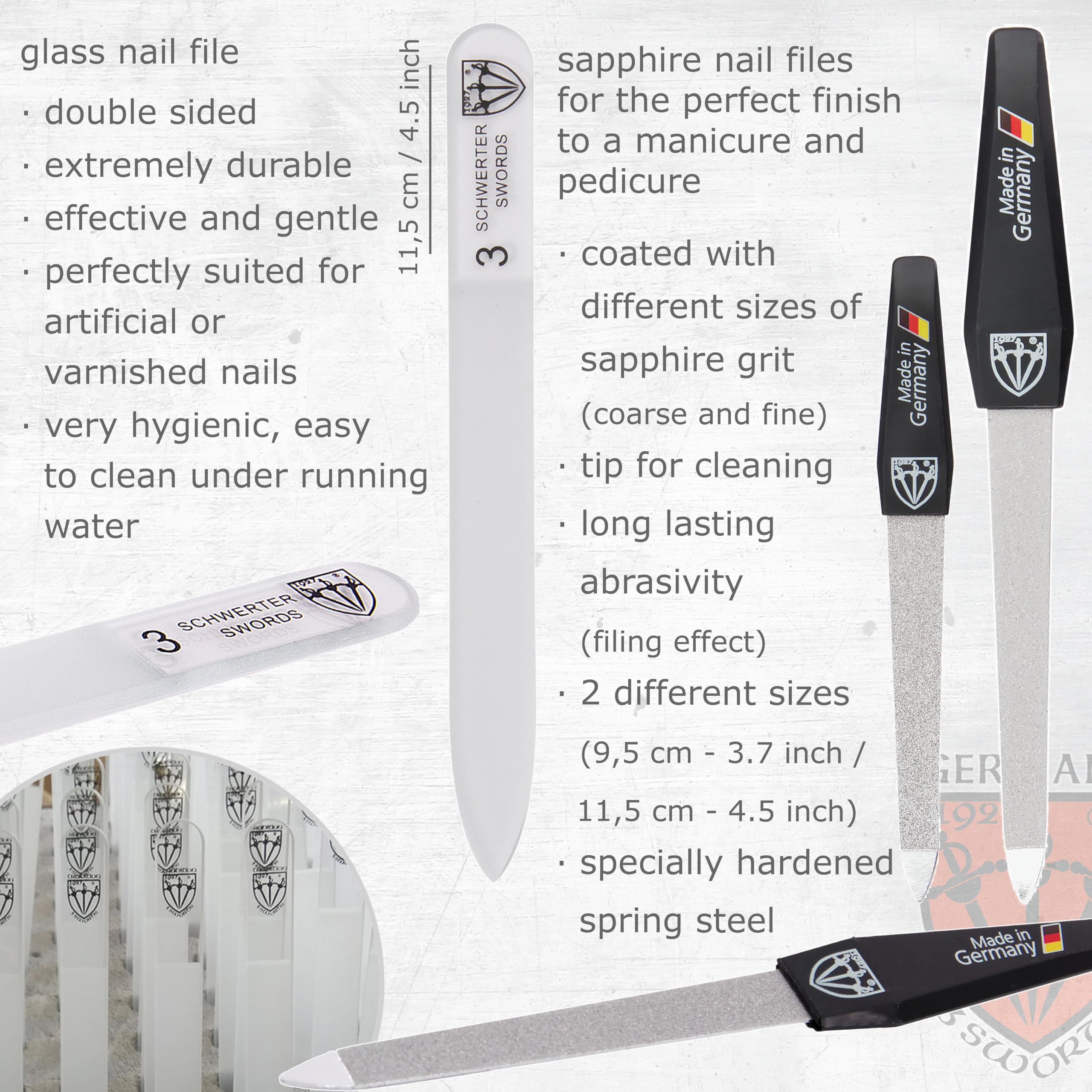 3 Swords Germany – Manicure & Pedicure Set Kit (141) | Premium Nail Tools
