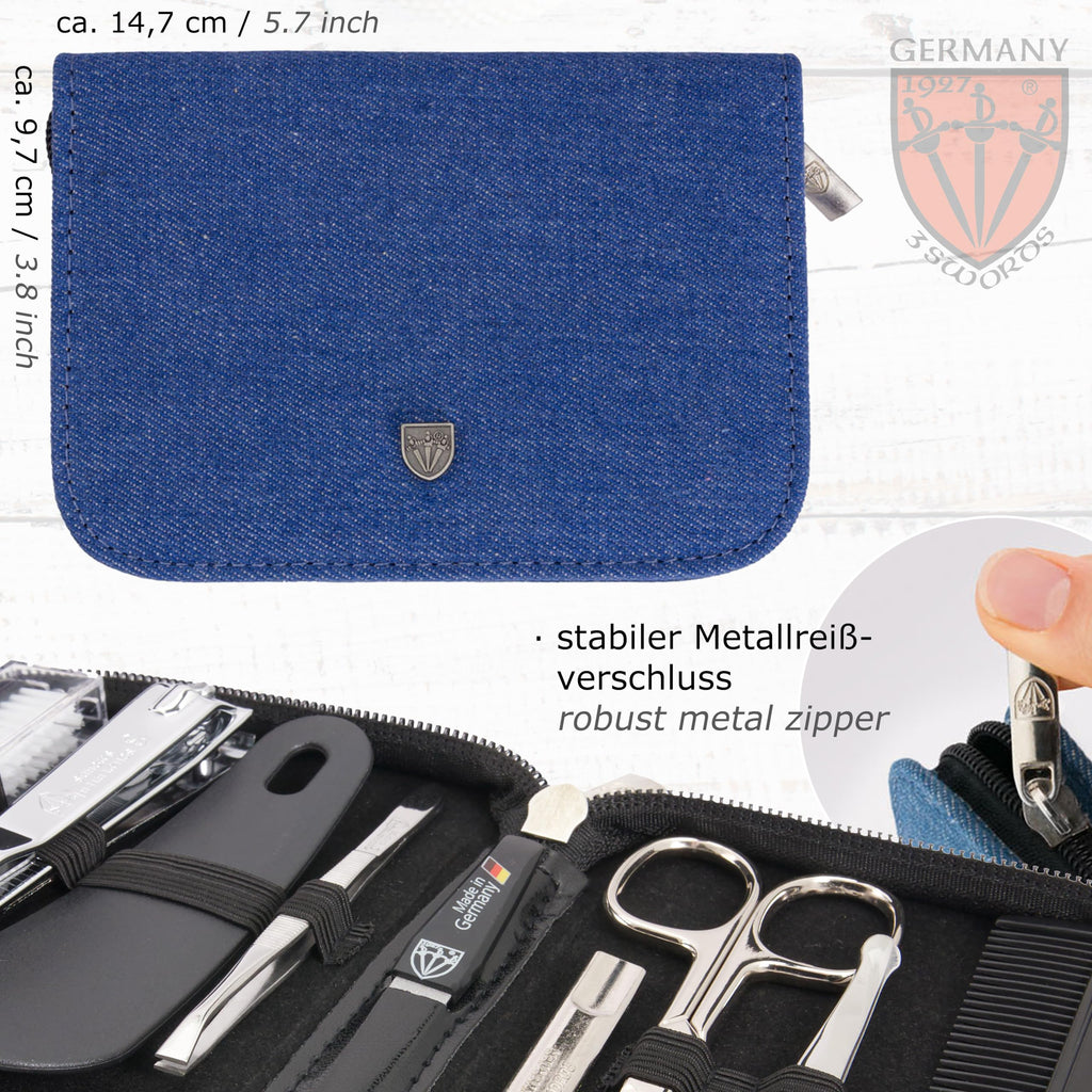 3 Swords Germany – 10-Piece Manicure & Pedicure Kit | Premium Nail Care Set in Gift Box (7797)