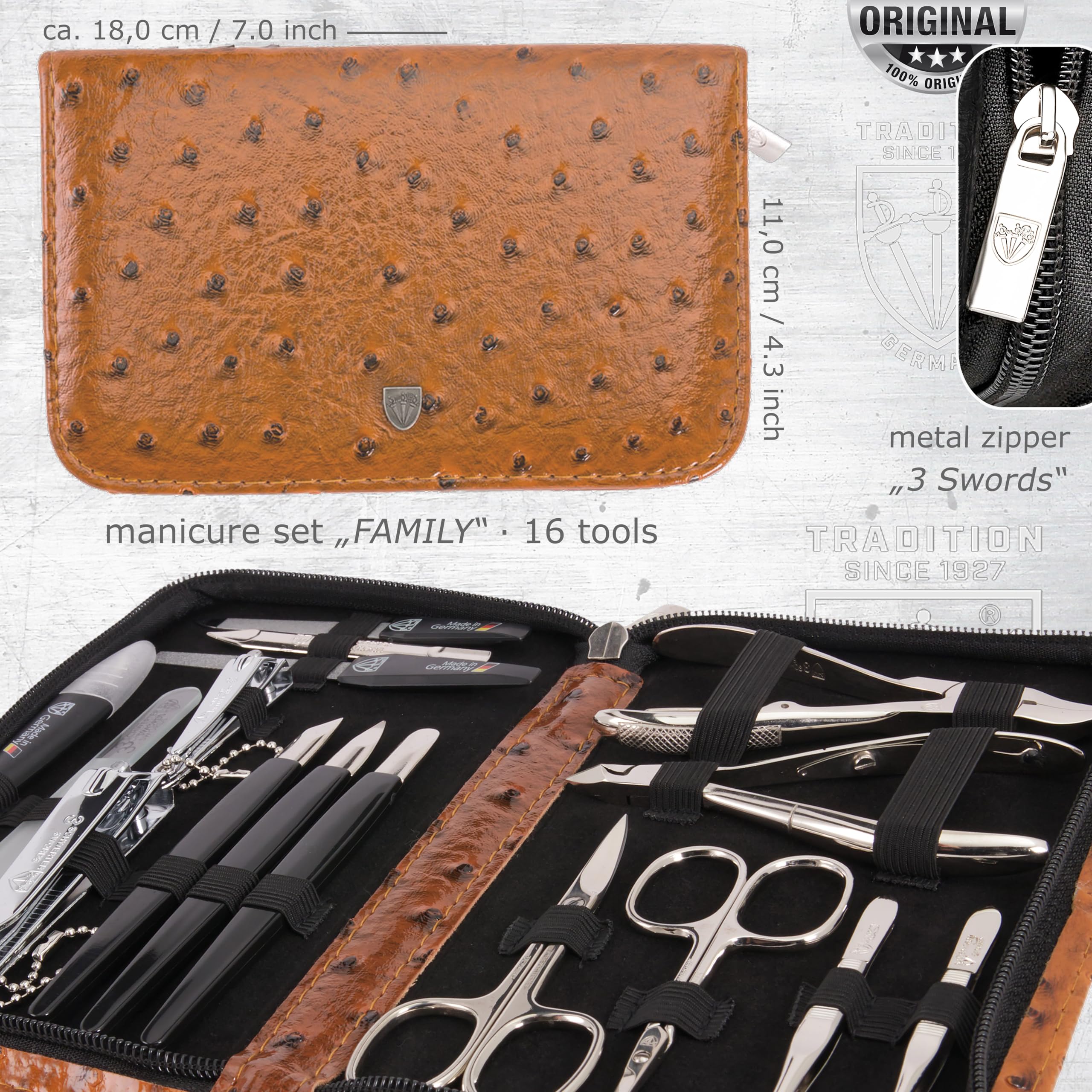 3 Swords Germany – Manicure & Pedicure Set Kit (141) | Premium Nail Tools