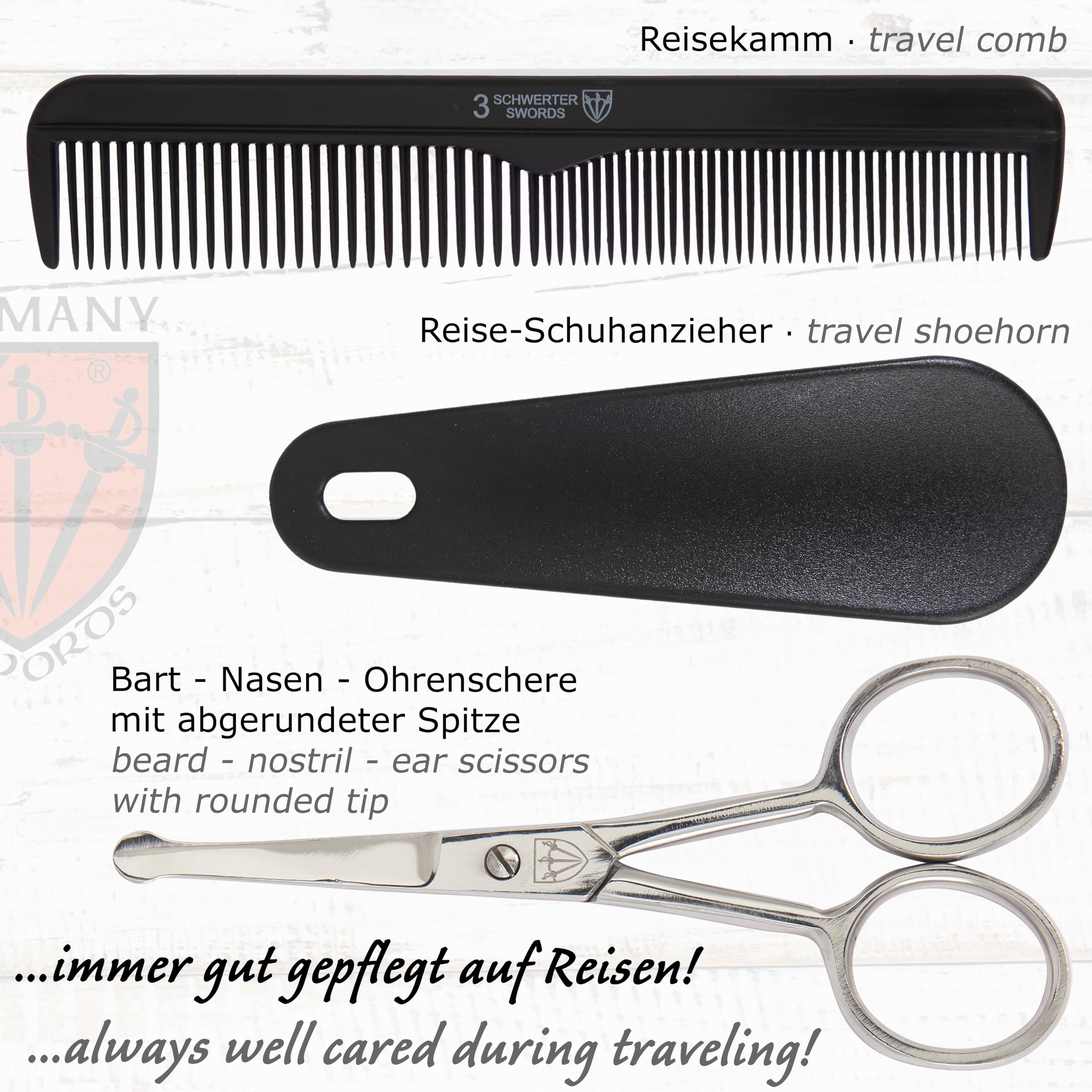 3 Swords Germany – 10-Piece Manicure & Pedicure Kit | Premium Nail Care Set in Gift Box (7797)