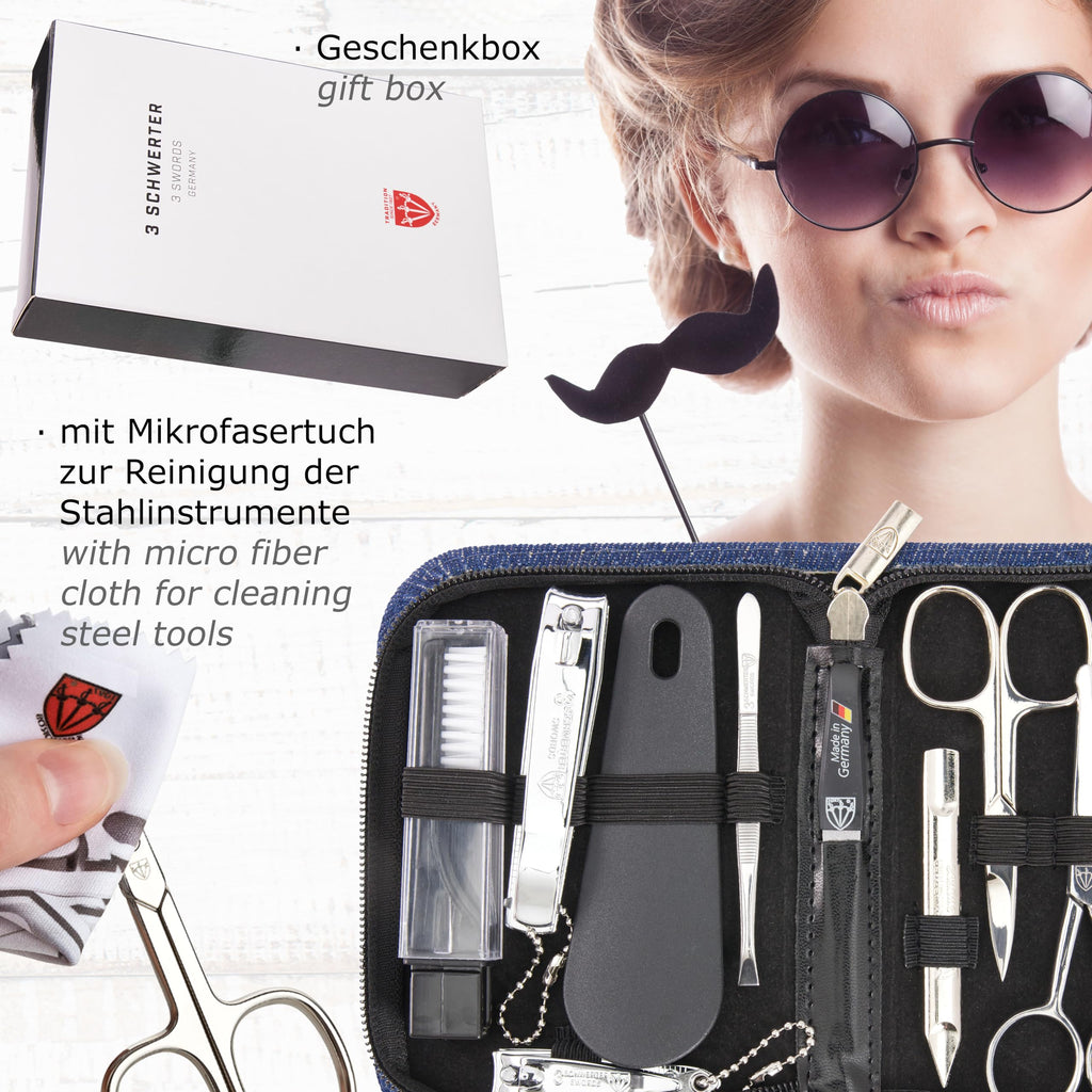 3 Swords Germany – 10-Piece Manicure & Pedicure Kit | Premium Nail Care Set in Gift Box (7797)