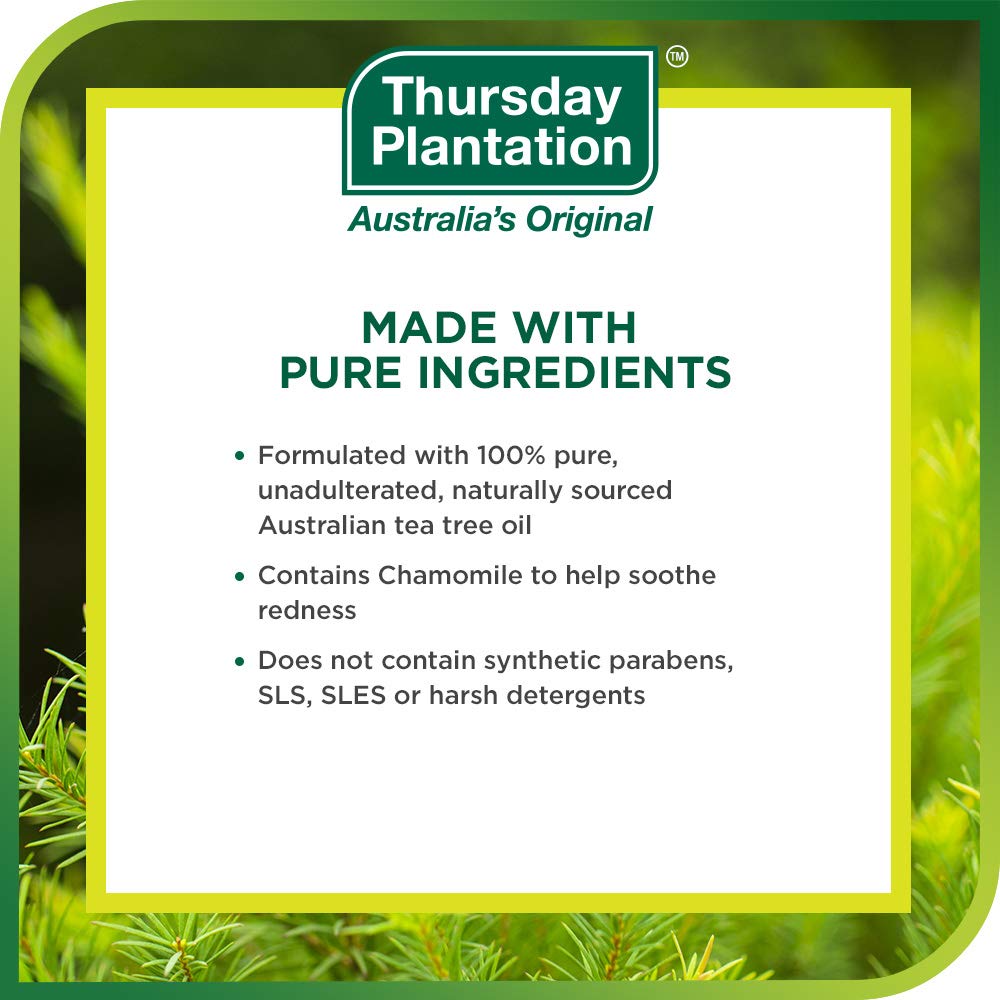 Thursday Plantation Tea Tree Face Wash Foam – Gentle, Soap-Free Cleanser (5.1 oz)