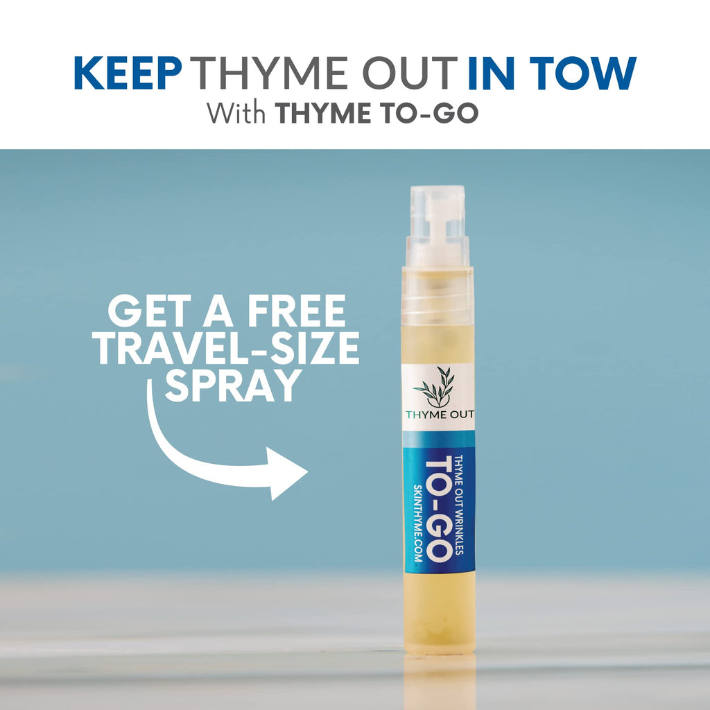 Thyme Out All Natural Anti-Wrinkle Face Mist – Thyme, Bakuchiol, AHA, Beta Carotene (4 oz)