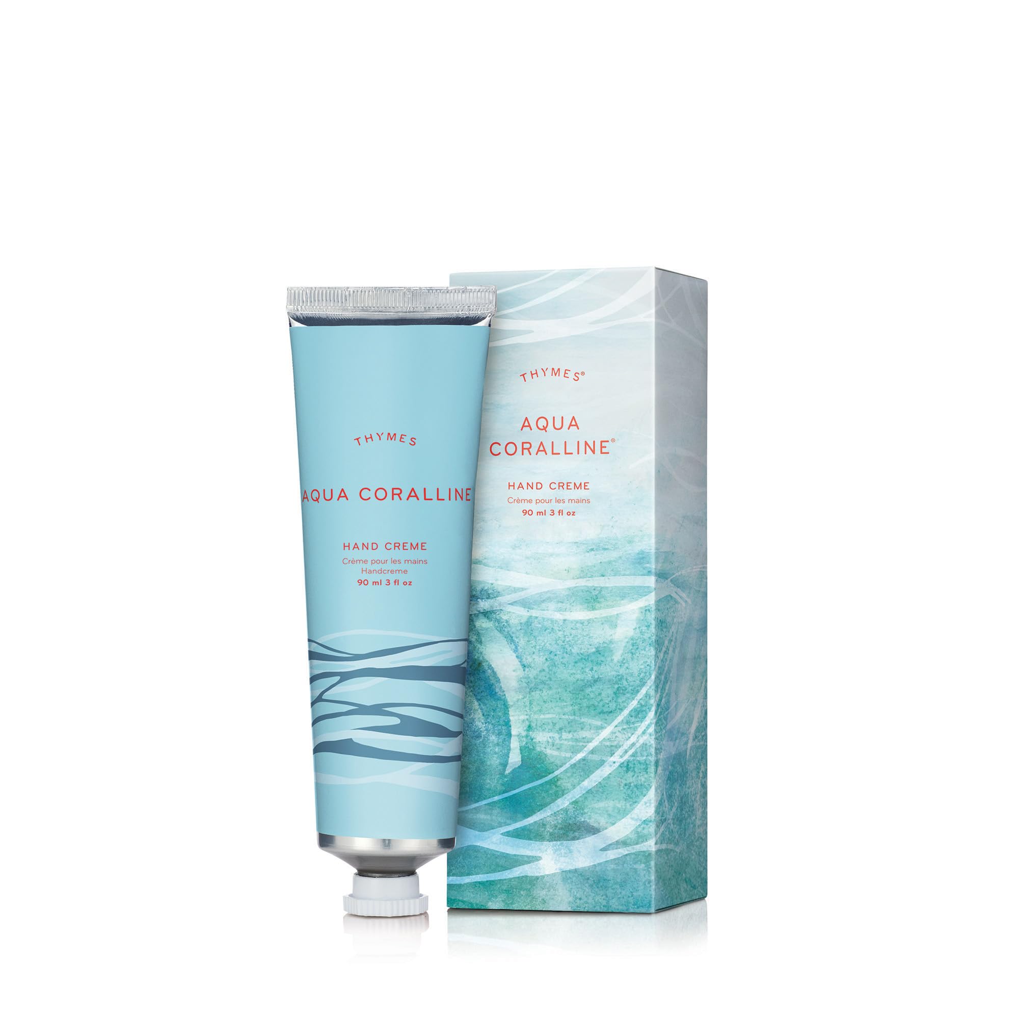 Thymes Hand Cream Aqua Coralline – 3 Oz | Deep Moisture, Fresh Fragrance