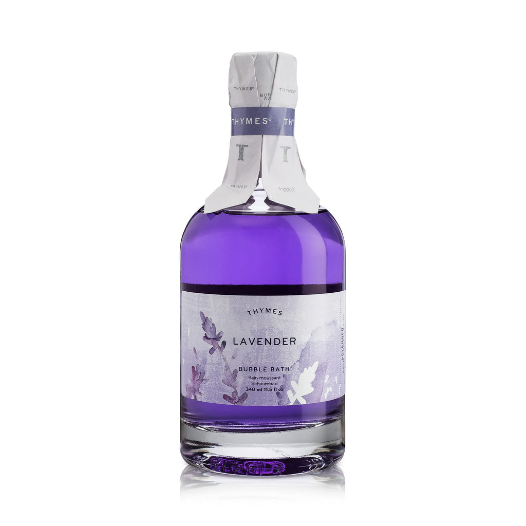 Thymes Lavender Bubble Bath – 11.5 fl oz | Calming Lavender Foaming Bath