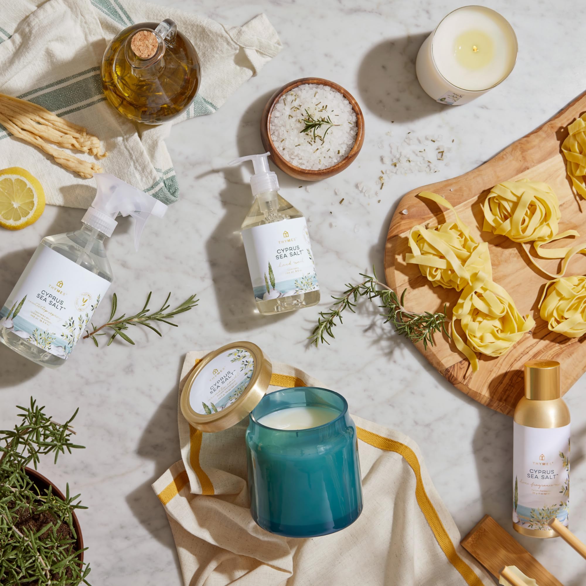Thymes Cyprus Sea Salt Large Hand Wash (15.0 fl oz) – Hydrating Botanically Based Hand Soap