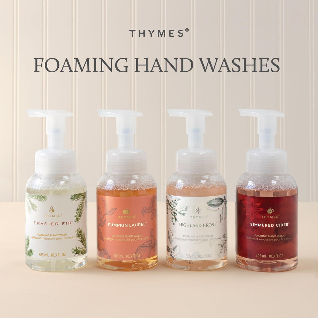 Thymes Foaming Hand Wash with Aloe & Glycerin – Fall Scented Pump Soap, Pumpkin Laurel, 10.3 fl oz