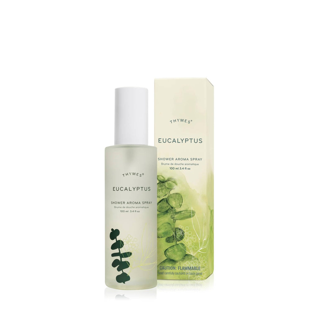 Thymes Daily Shower Spray – Spa-Like Eucalyptus & Lemongrass Scent, 3.4 fl oz
