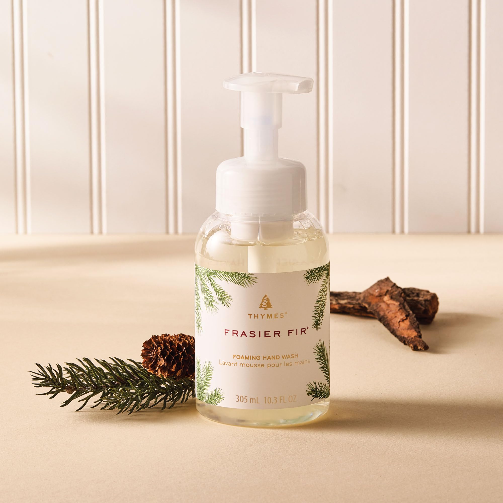 Thymes Foaming Hand Wash with Aloe & Glycerin – Frasier Fir Scent, 10.3 oz