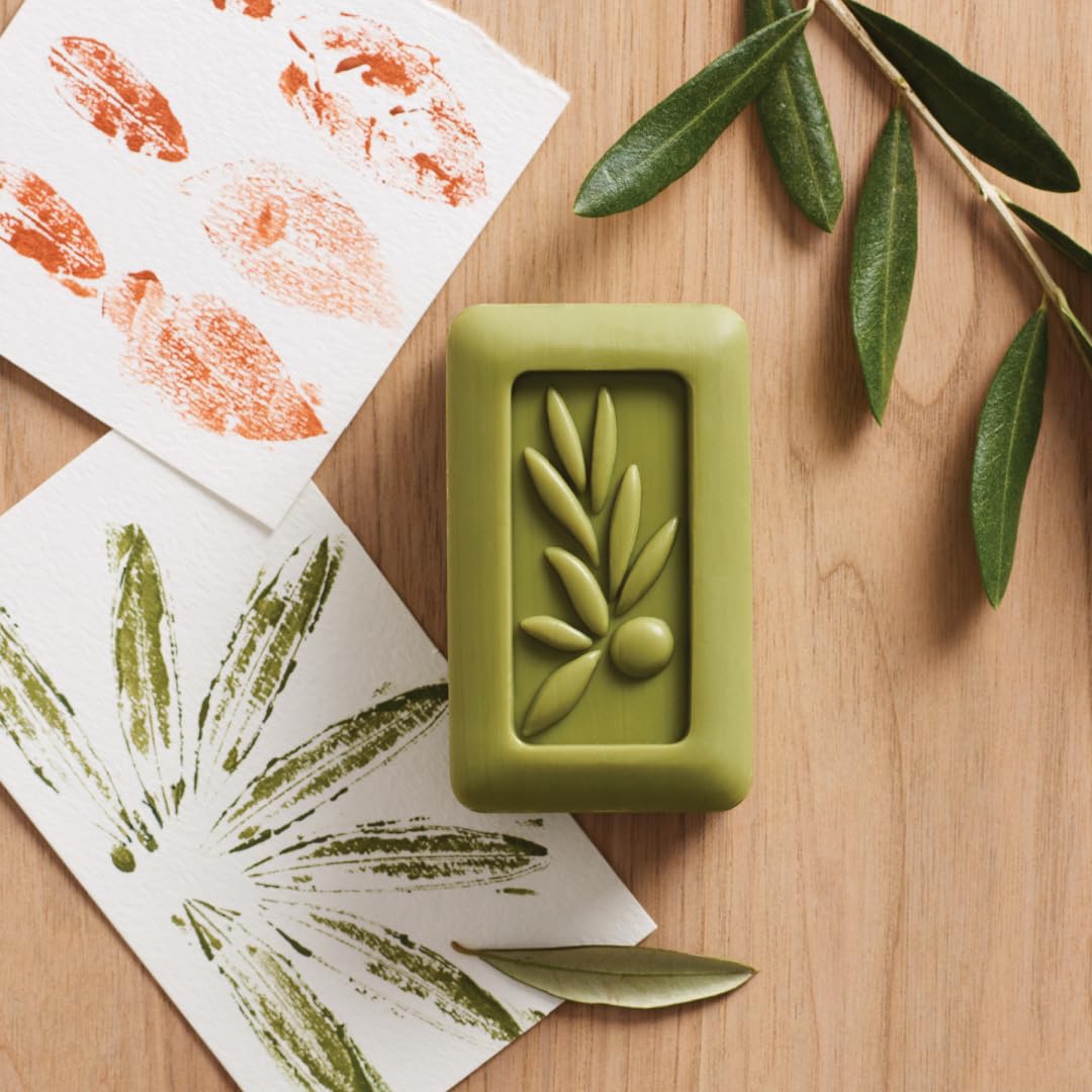 Thymes Bath Soap - Olive Leaf, 6 oz | Hydrating Triple-Milled Bar